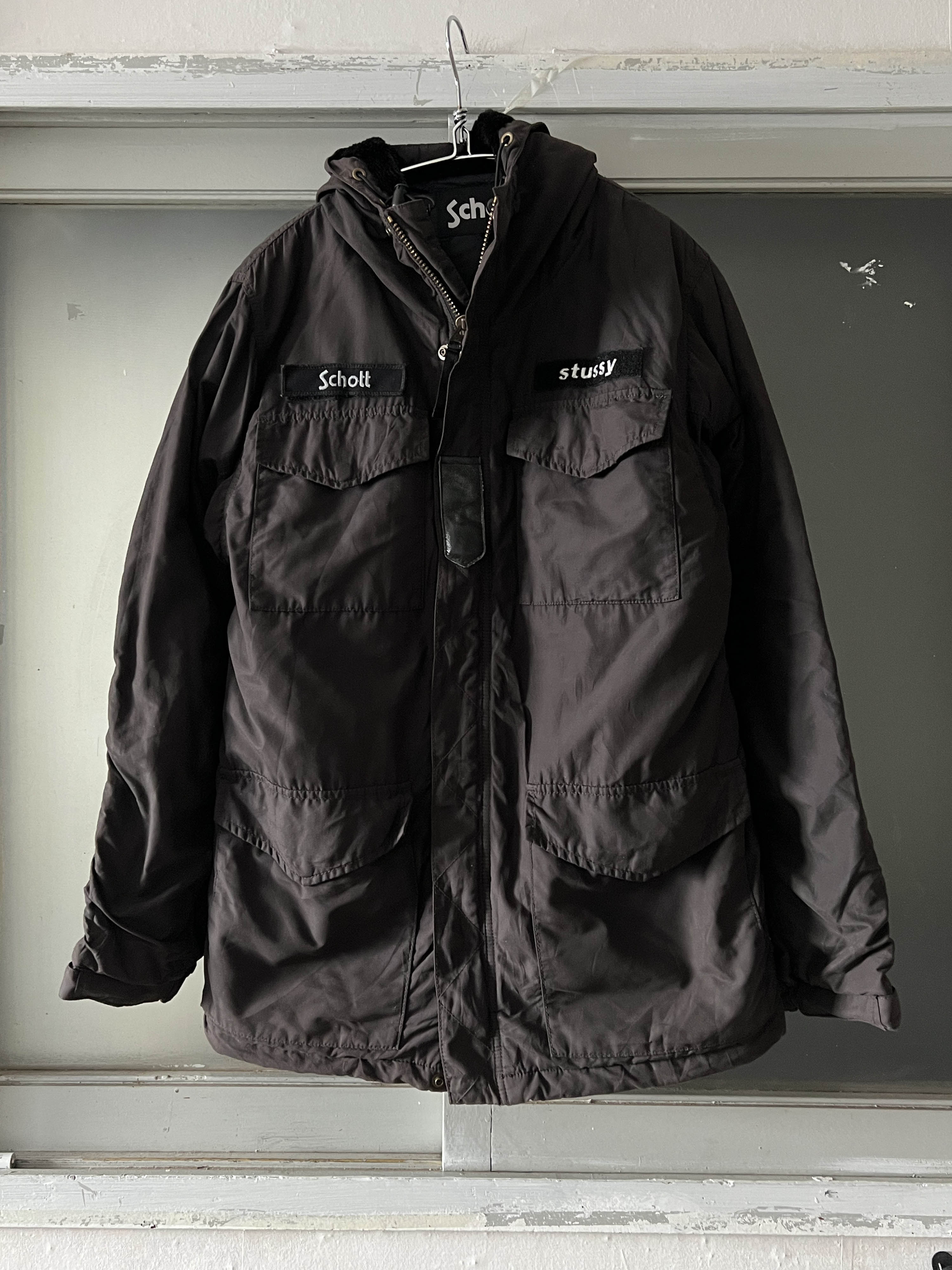 Stussy X Schott capsule collection millitary parka