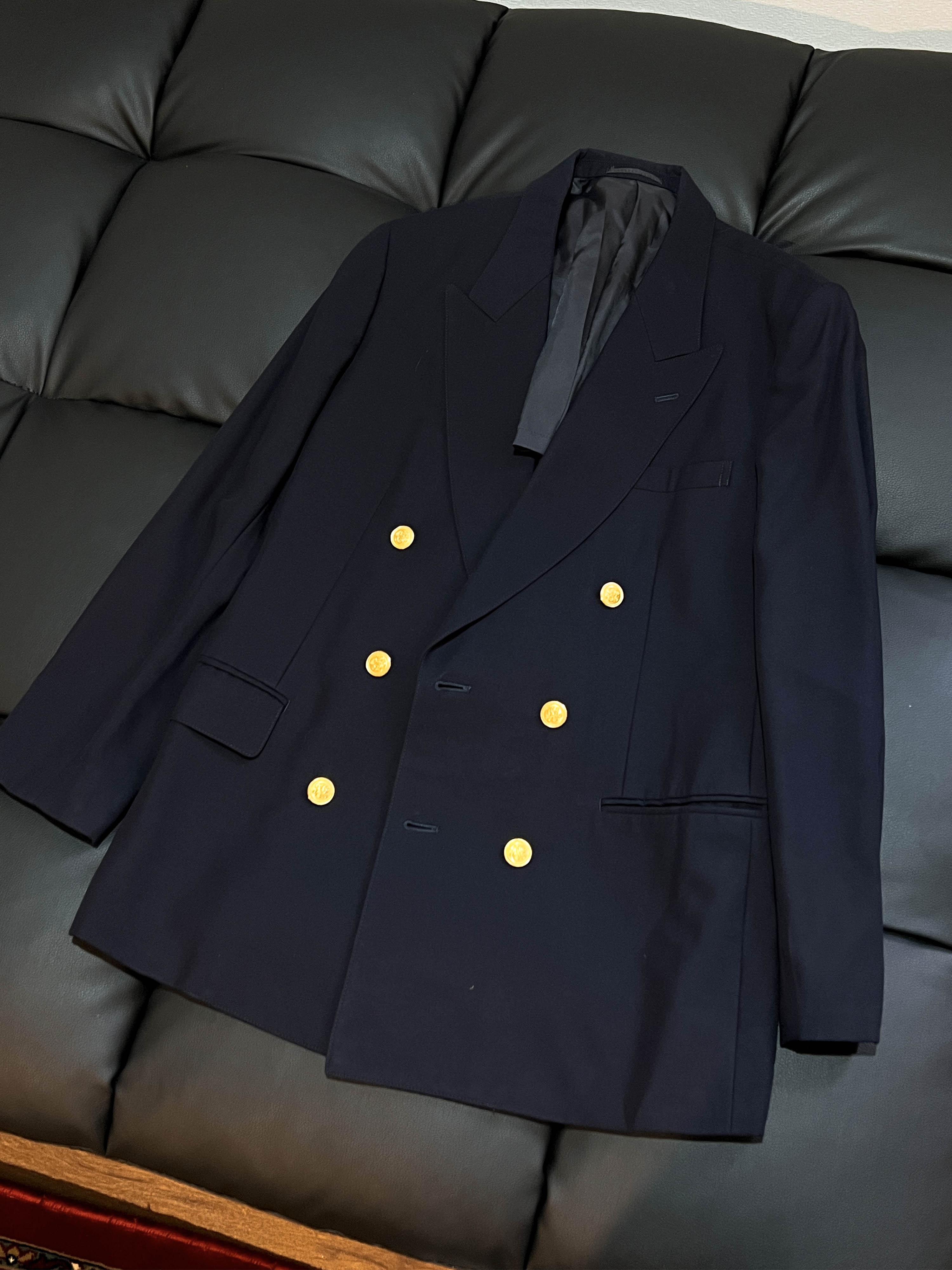 J.PRESS navy golden double jacket