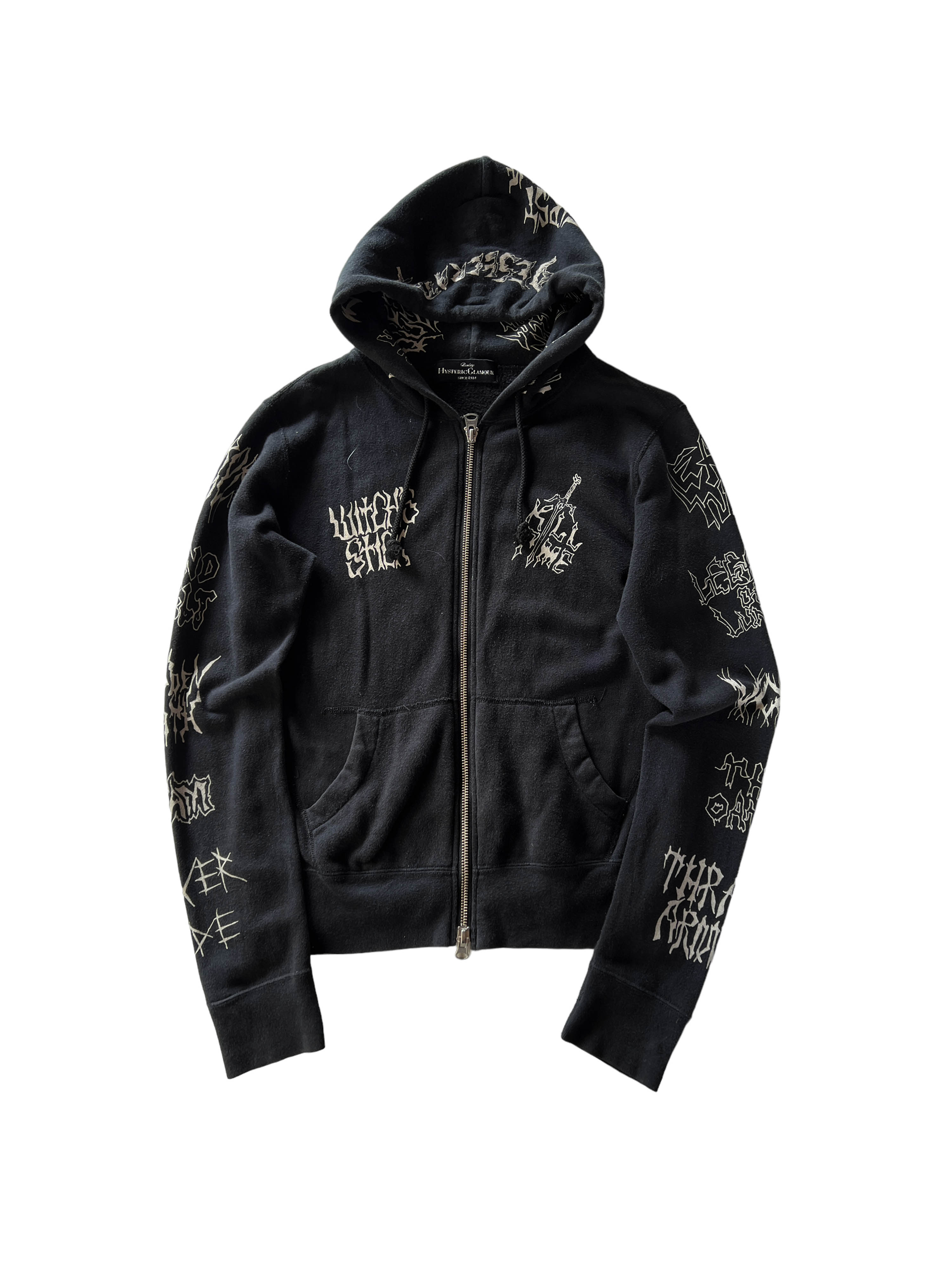 Hysteric galmour printing hood zip-up