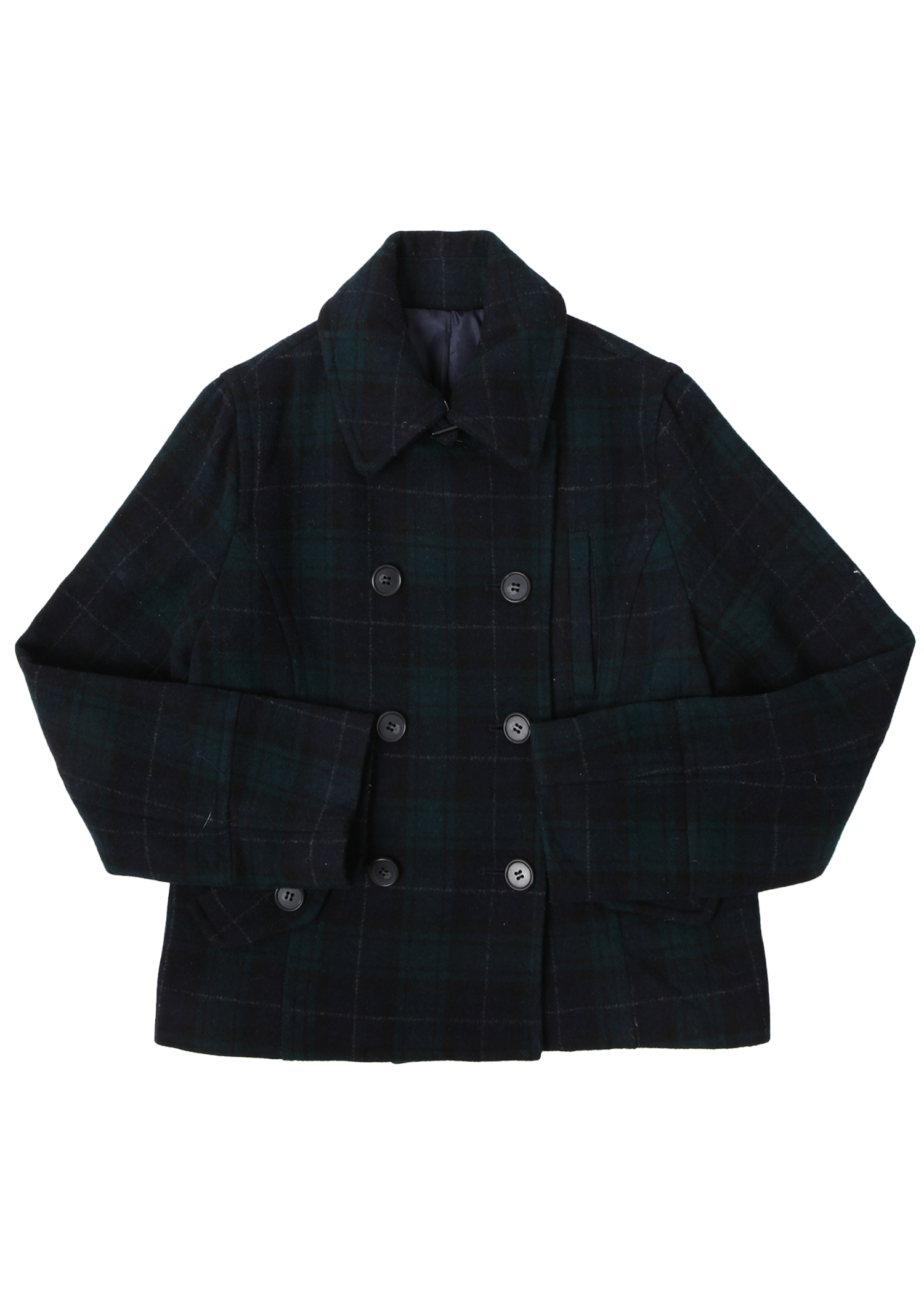 select vintage : tartan check crop jacket