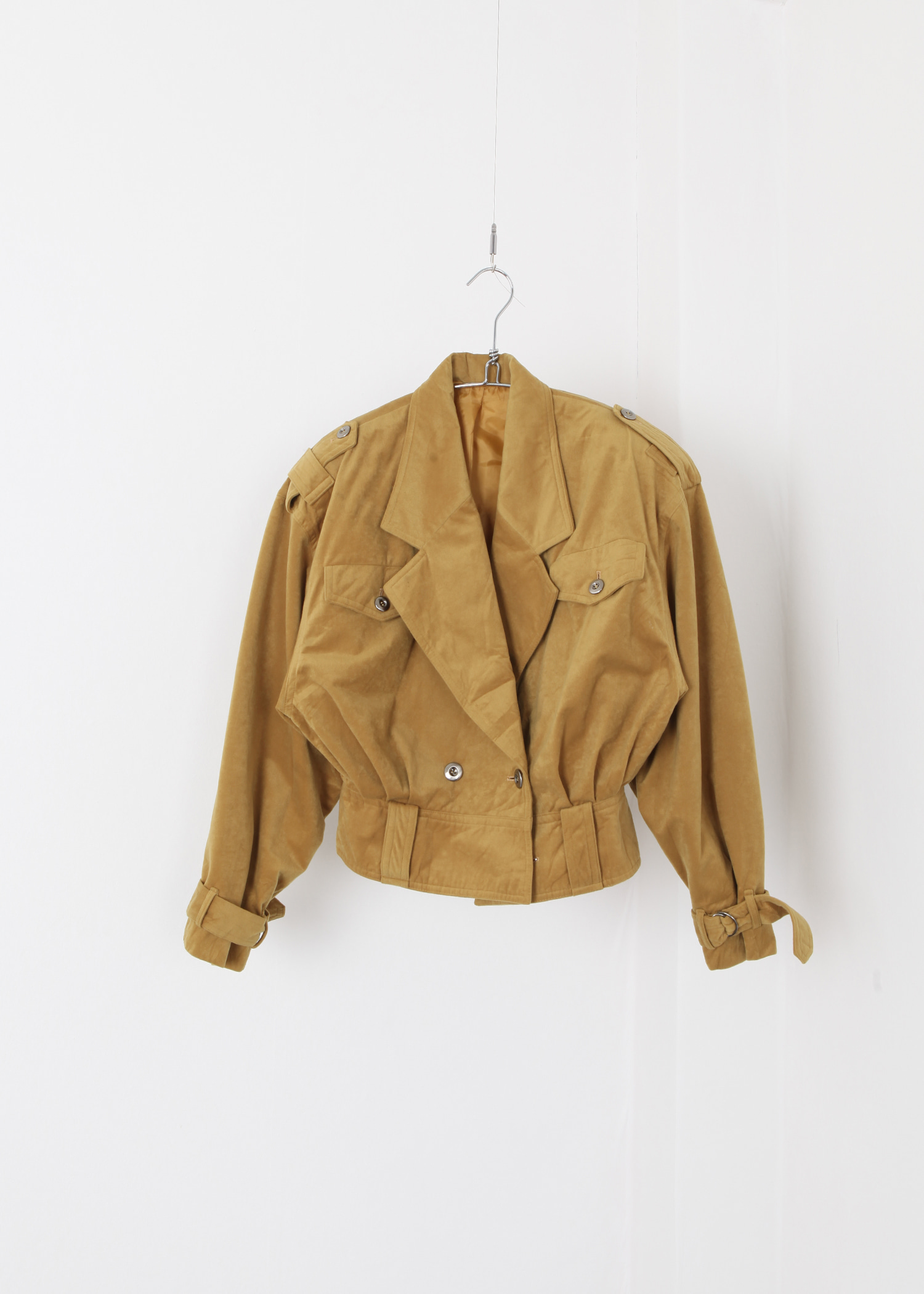 select vintage : mustard crop jacket