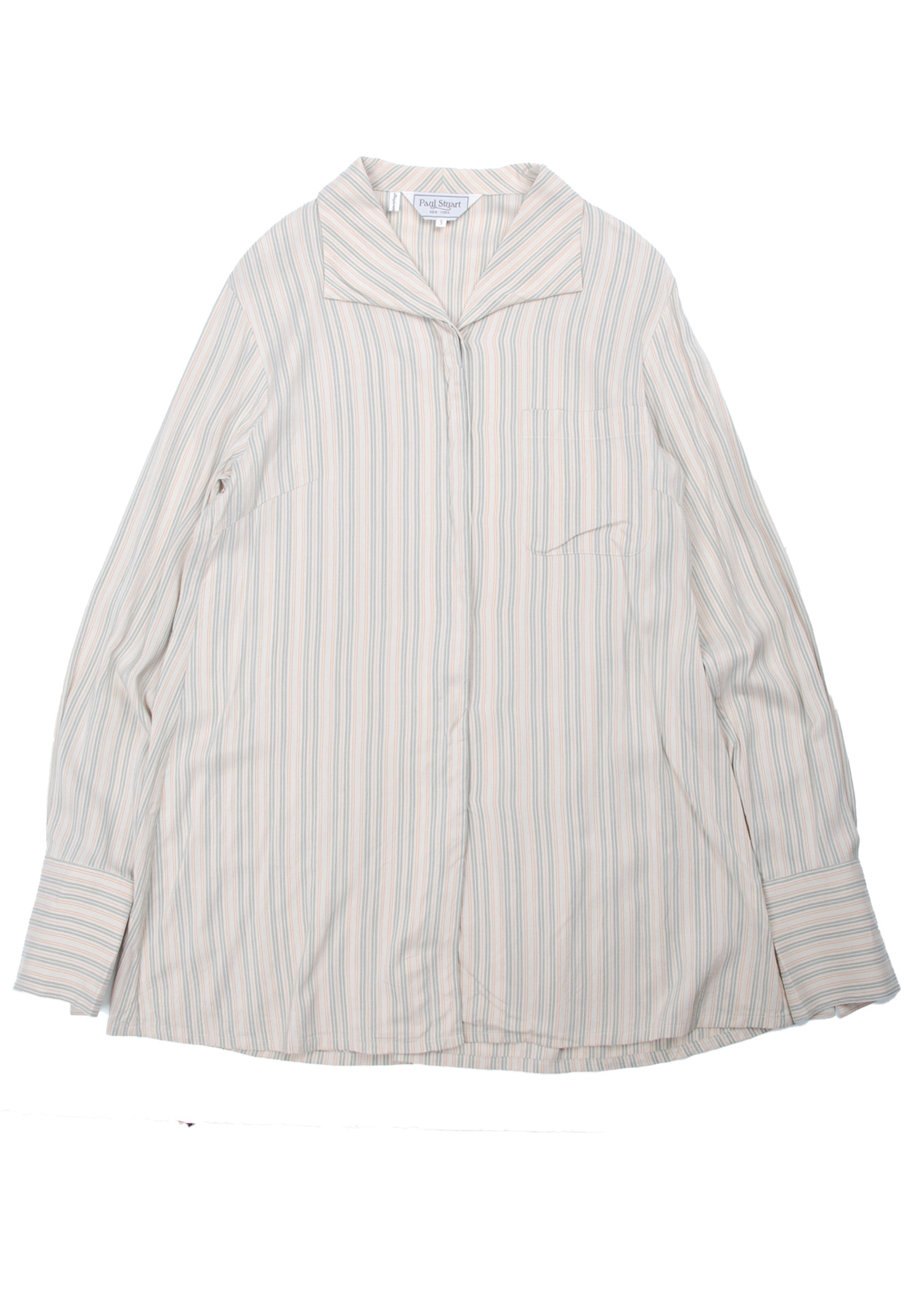 Paul Stuart silk blend open collar shirts