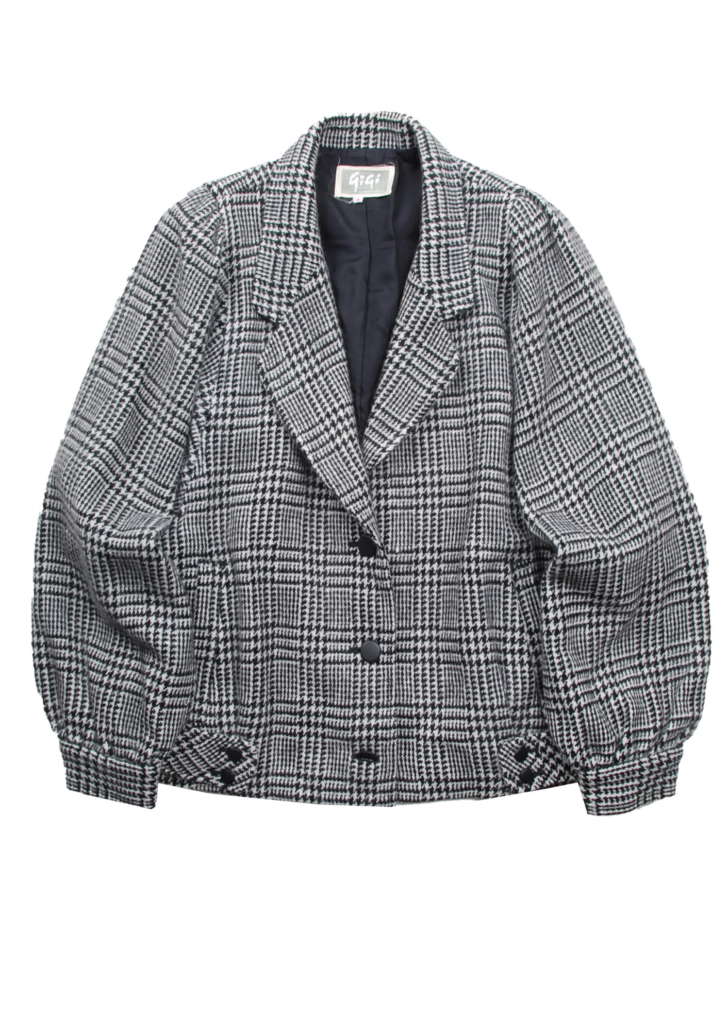 select vintage : over-fit houndtooth jacket