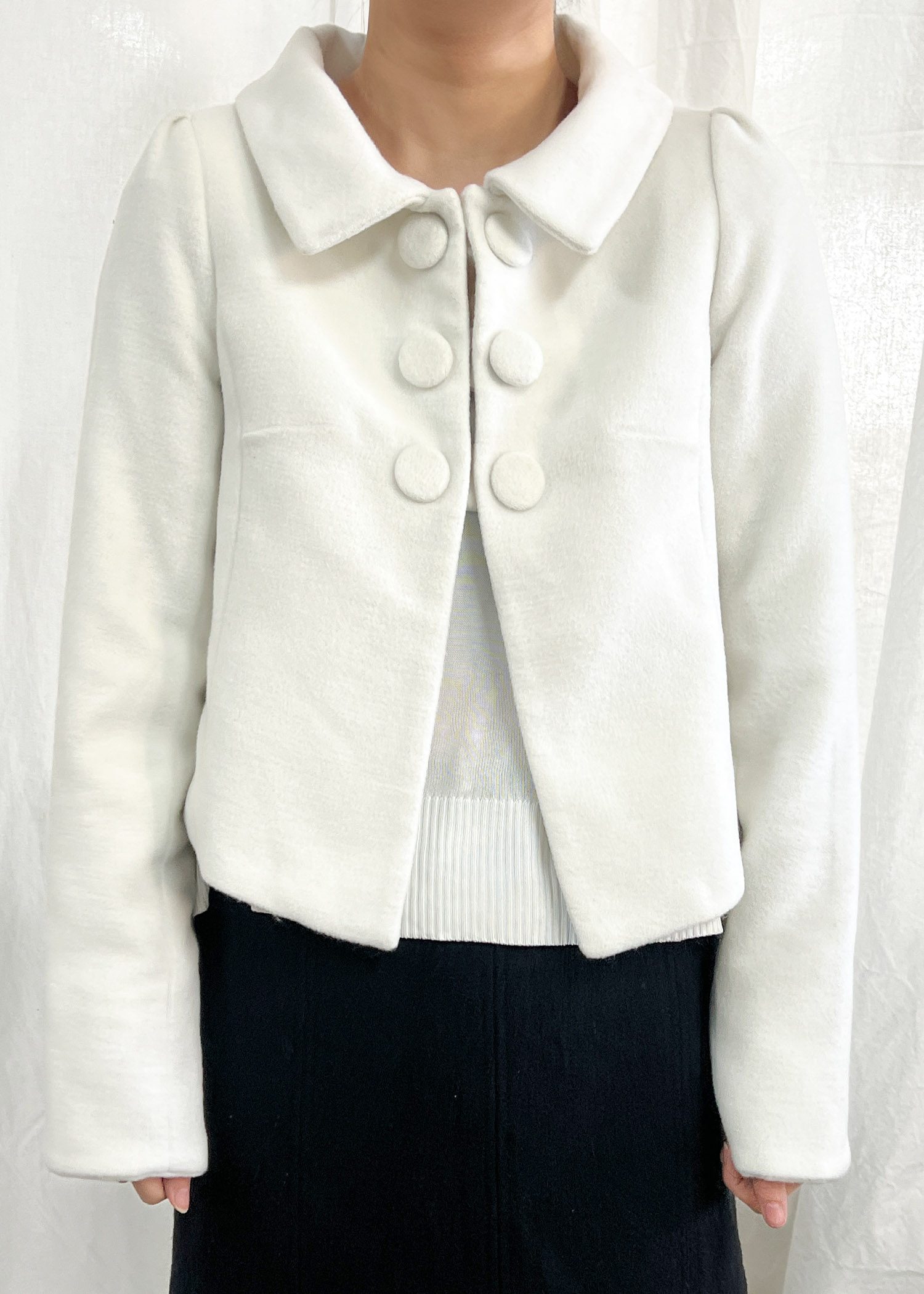 vintage white shorts jacket