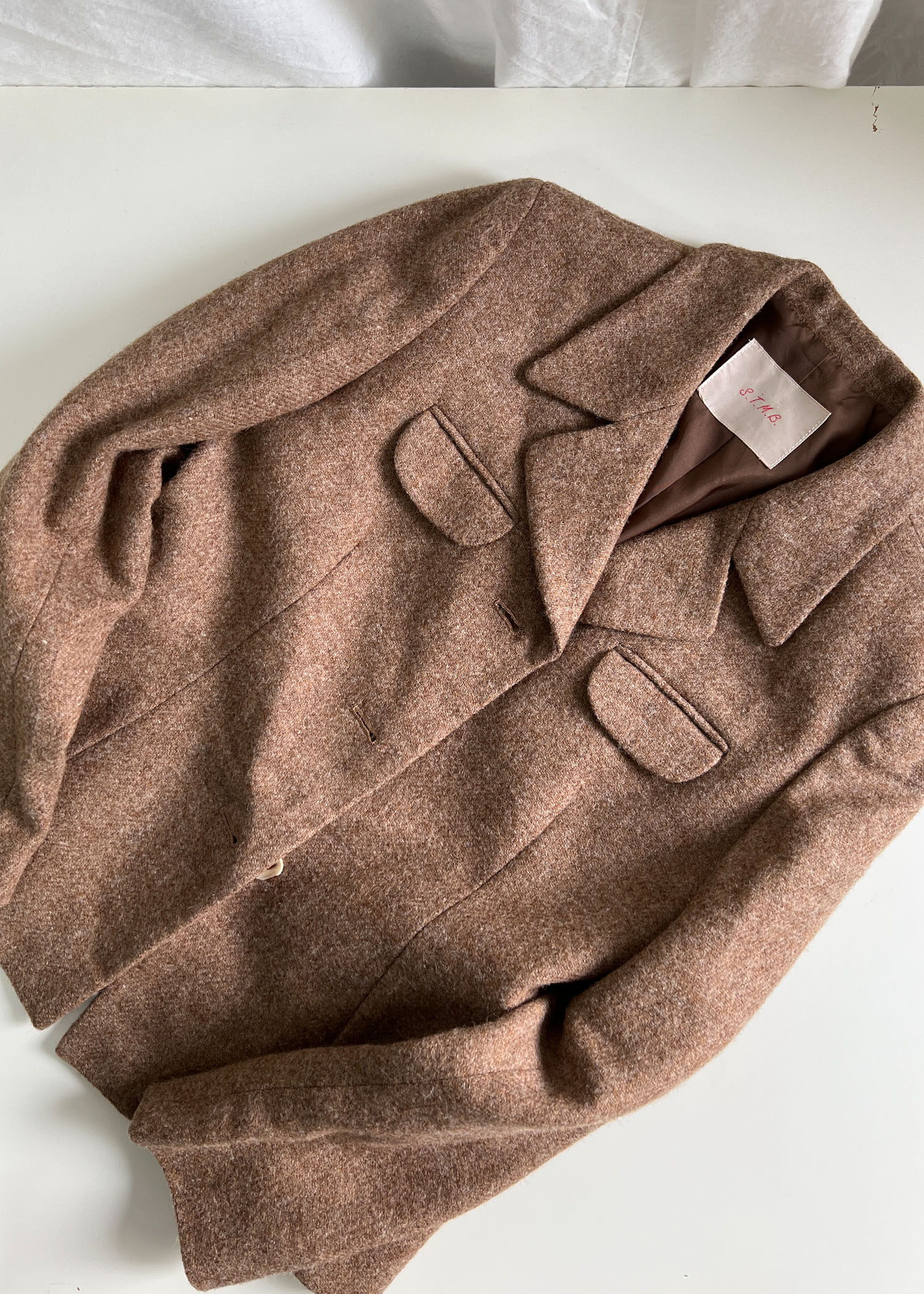 select vintage : crop wool jacket