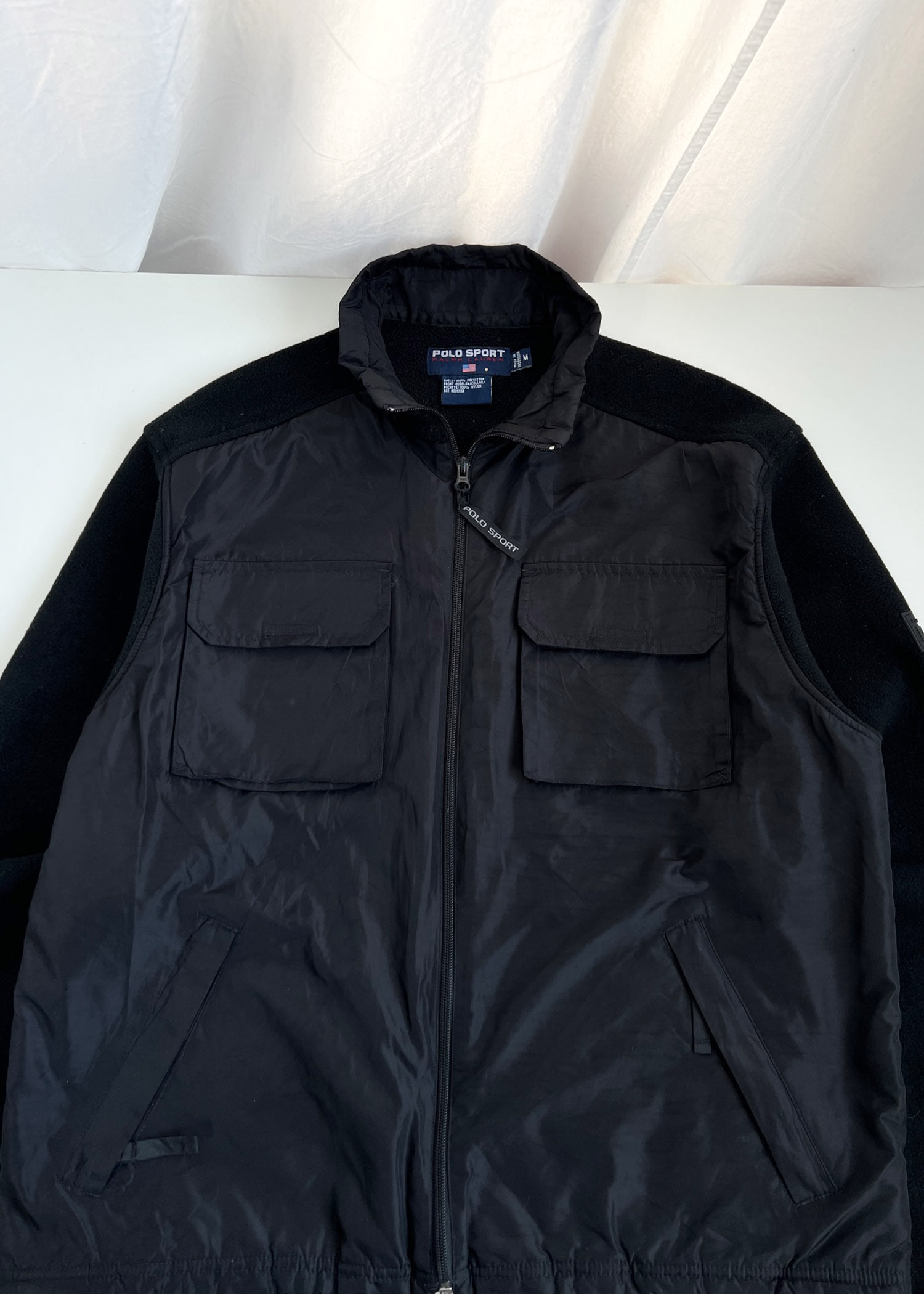 POLO SPORTS fleece&amp;nylon docking jacket