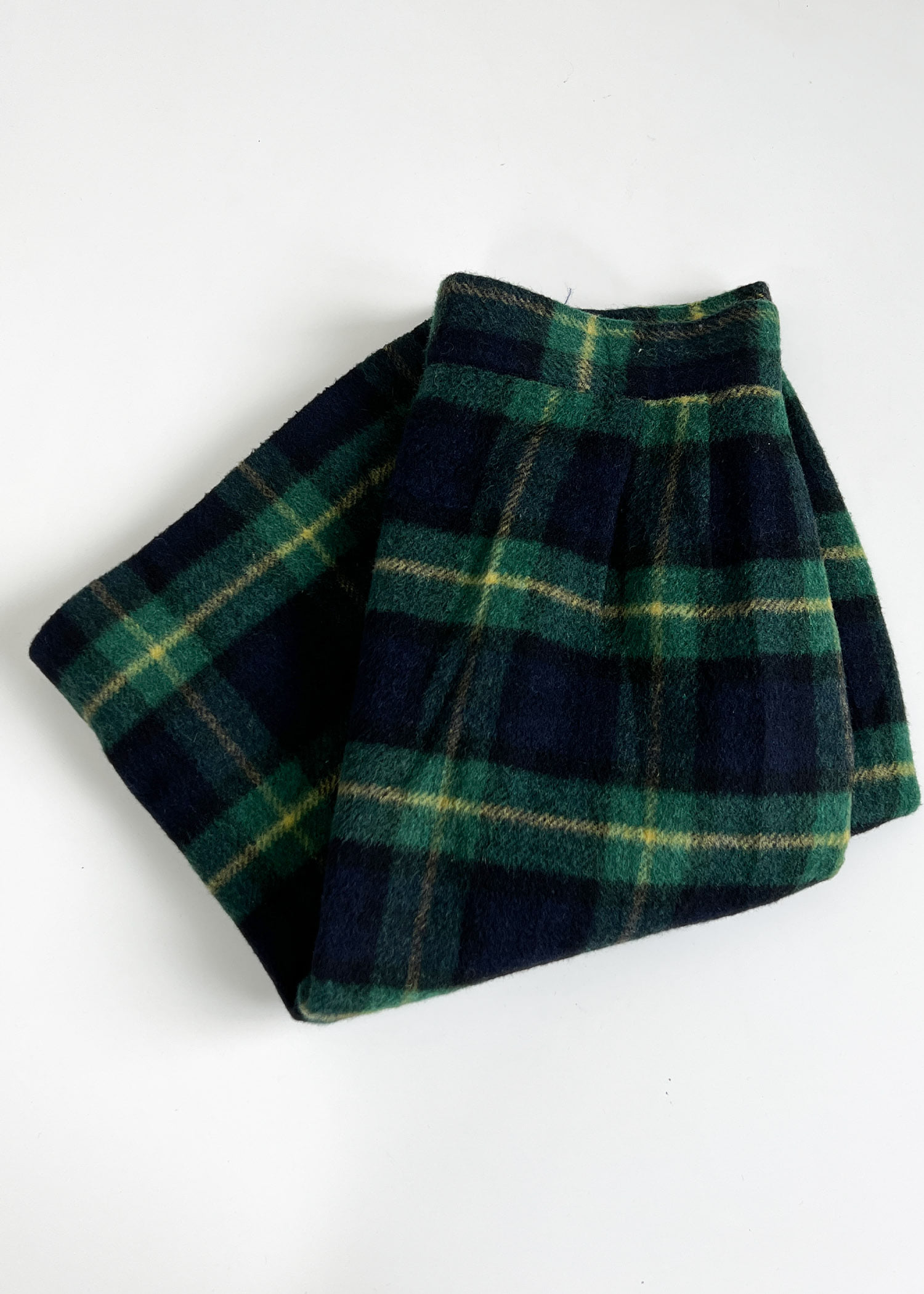 vintage tartan check wool skirts