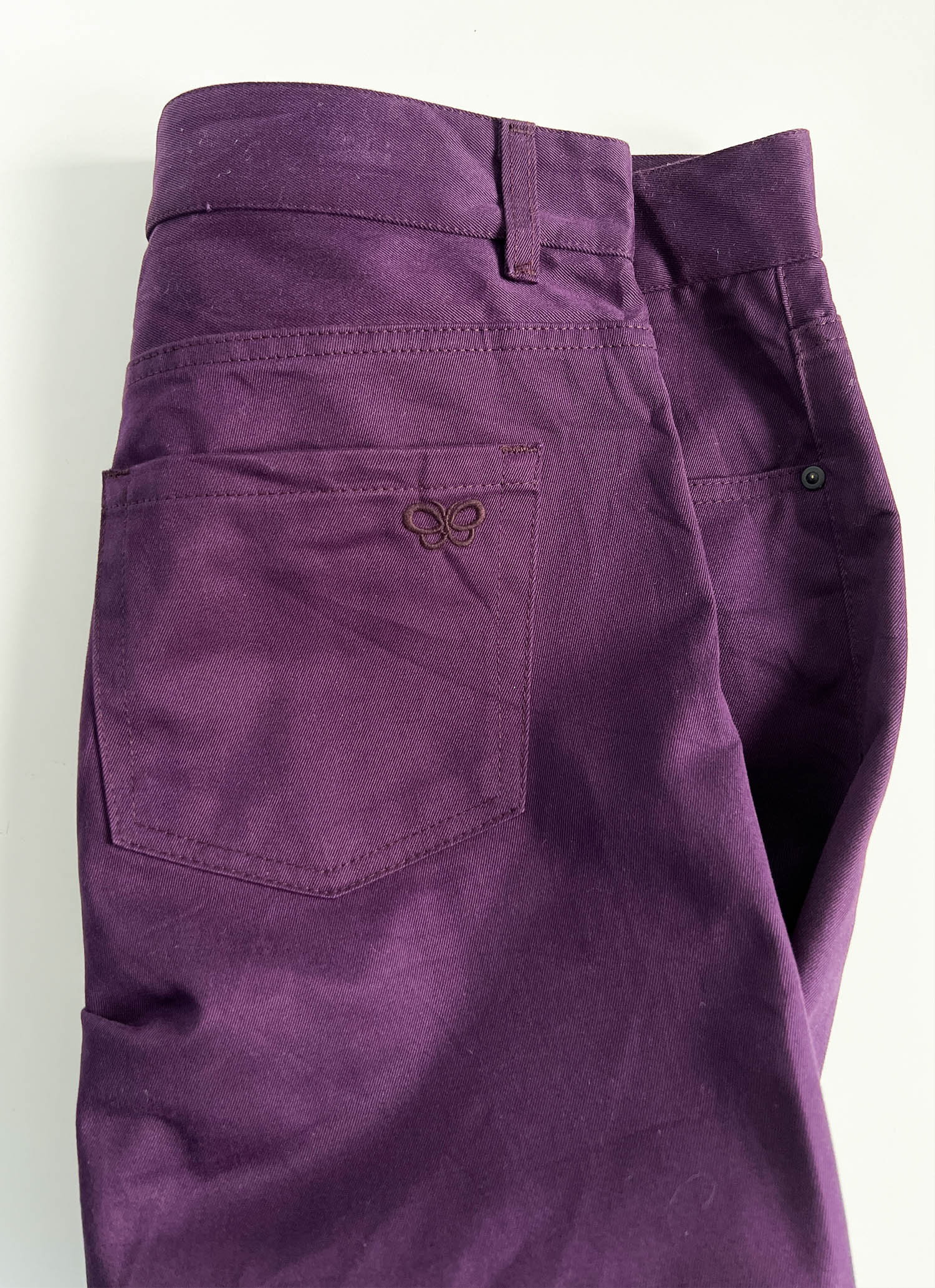 BOTTEGA VENETA purple cotton pants