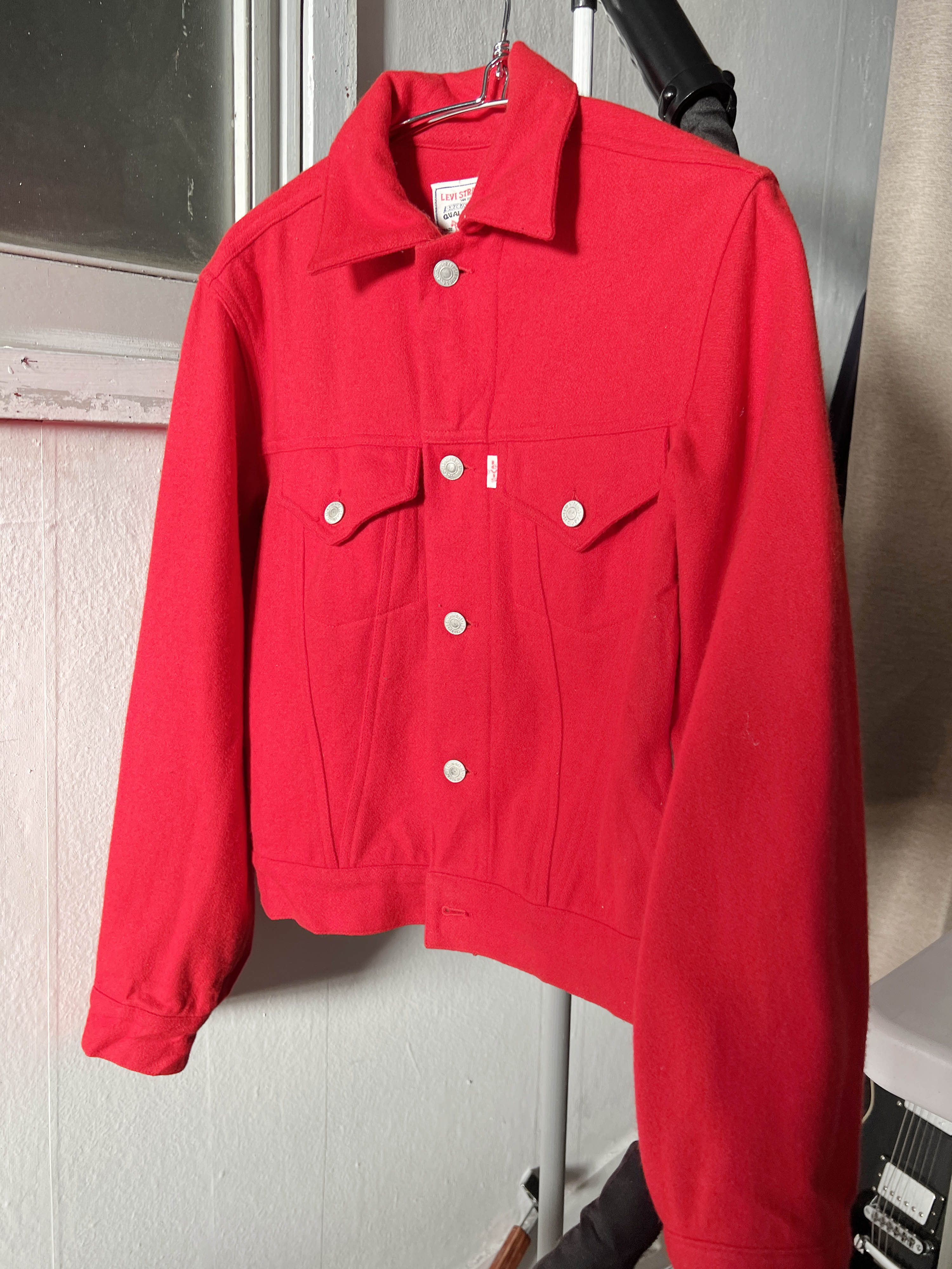 Levis red wool trucker jacket