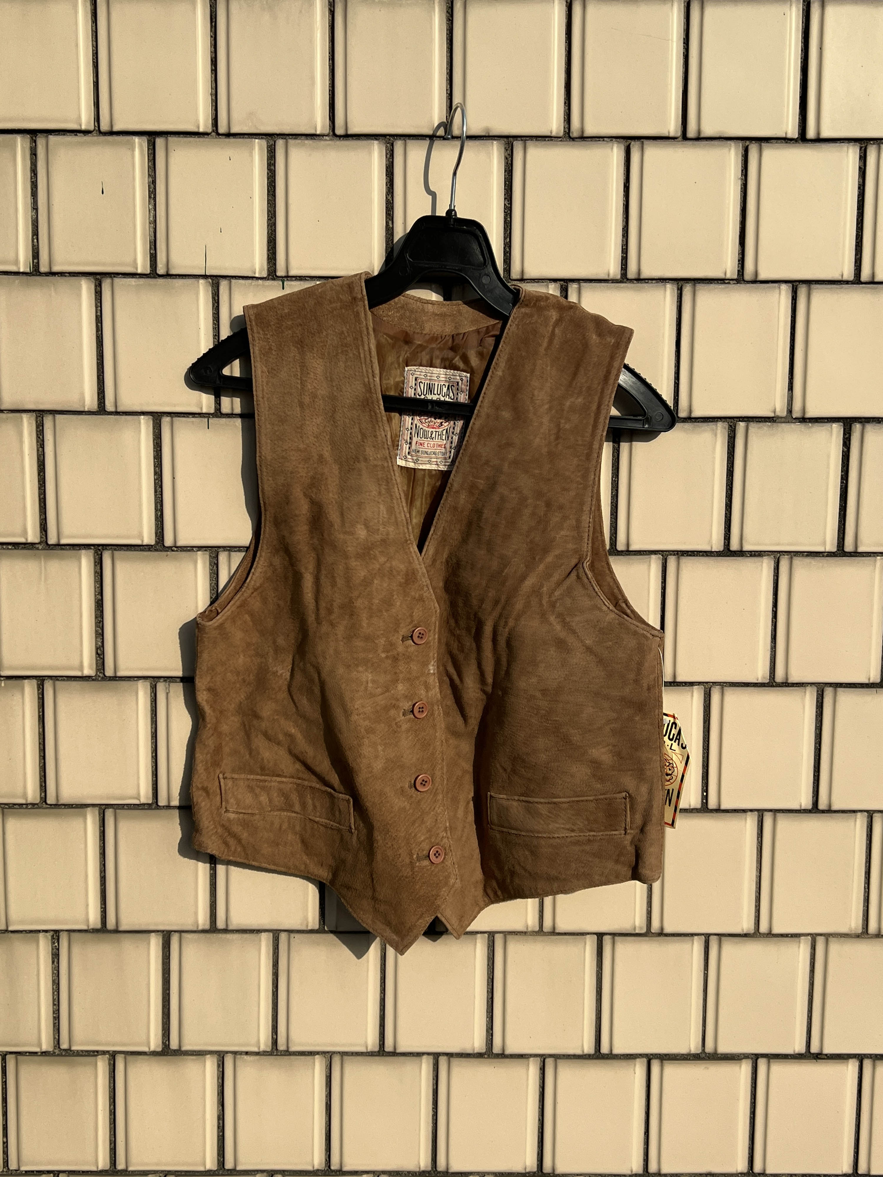 vintage leather  vest
