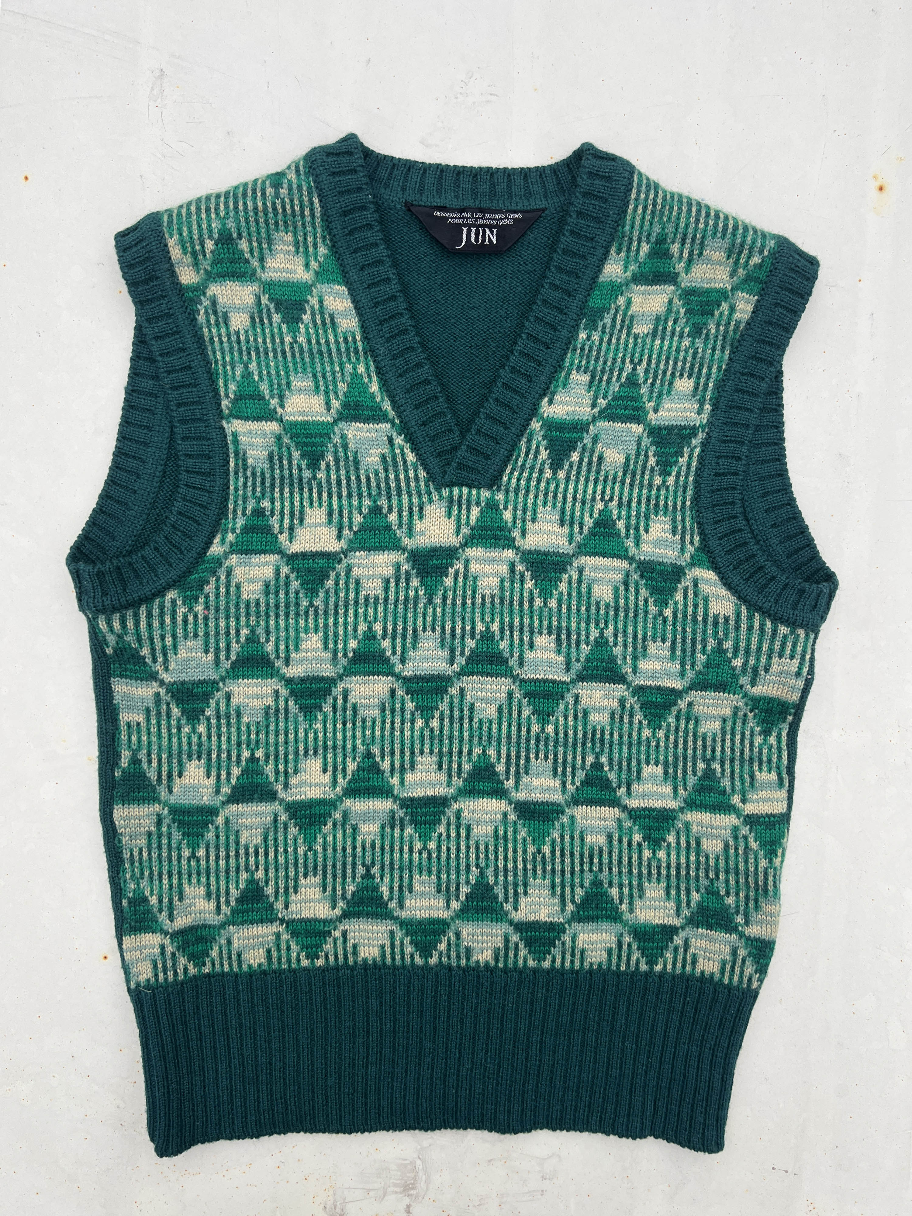 vintage pattern knit vest