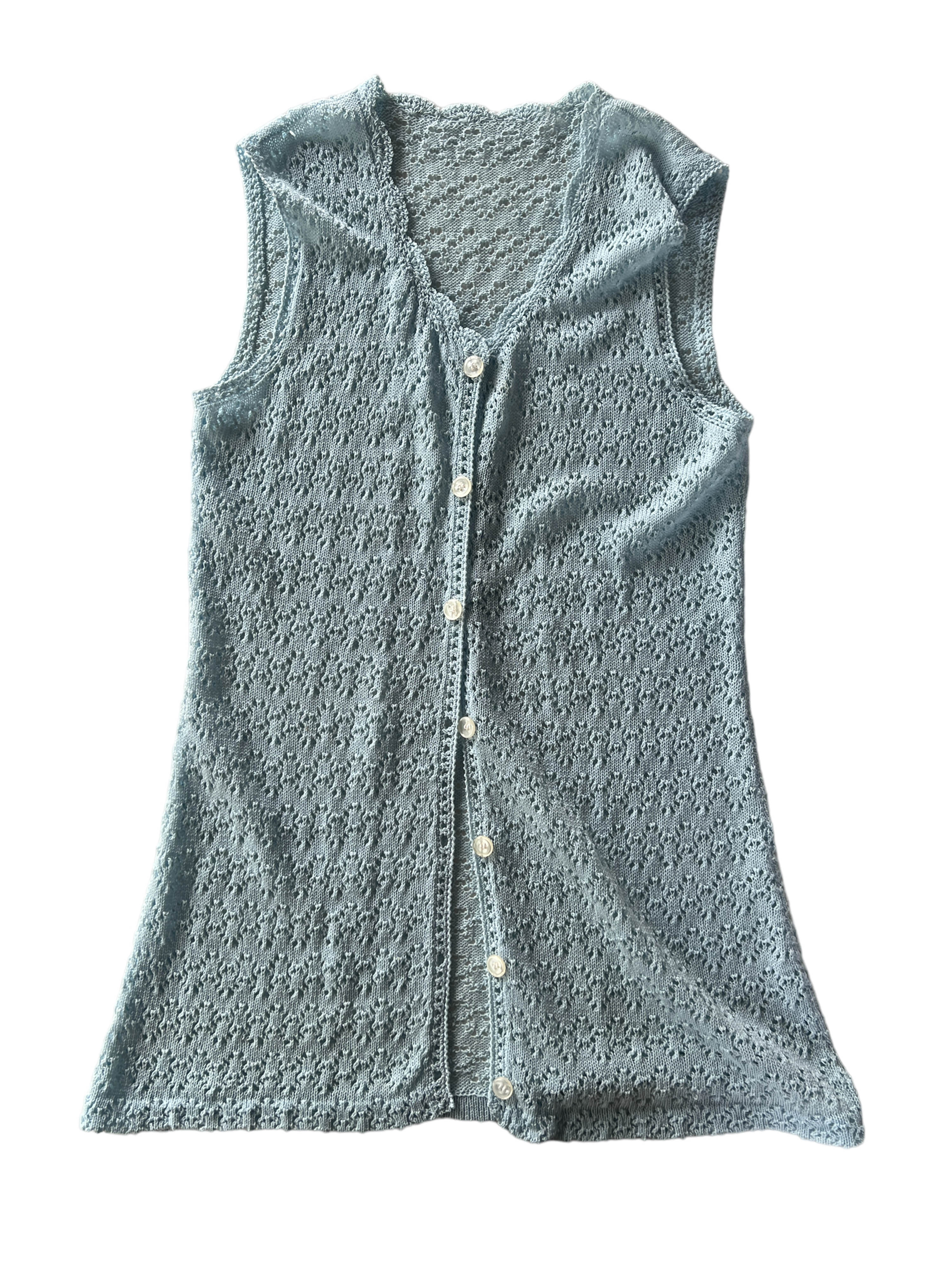 vintage crochet vest