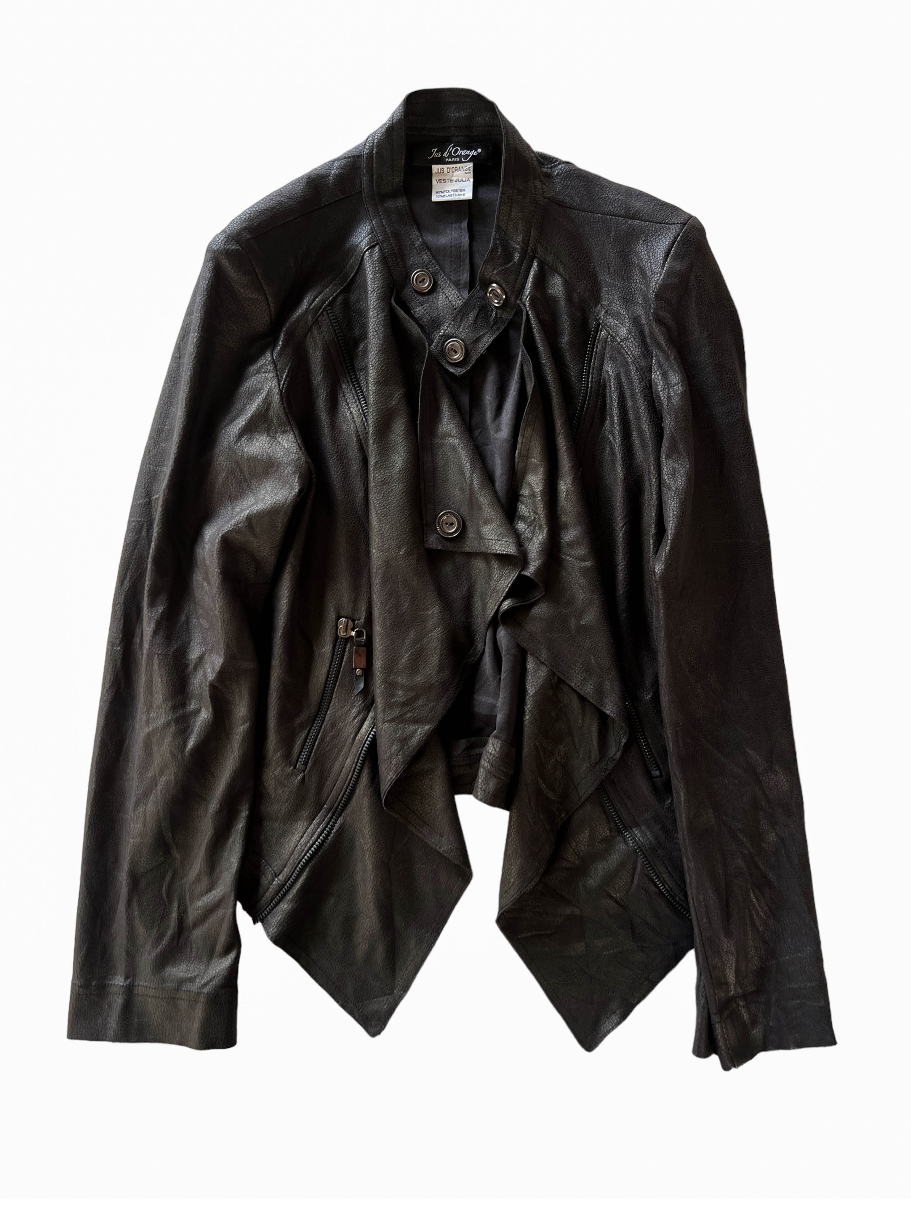 vintage goth eco leather jacket