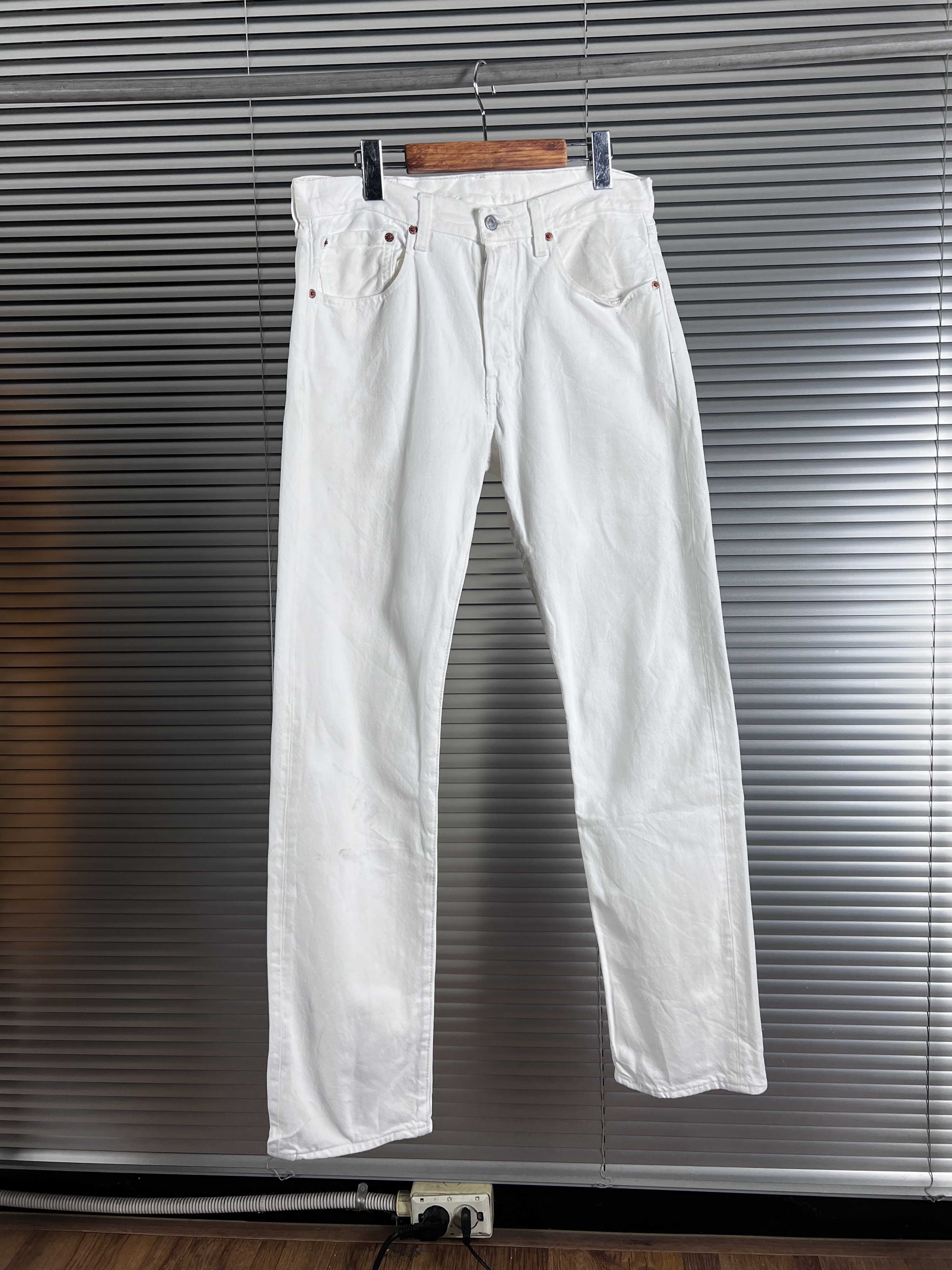 Levis 501 white jean