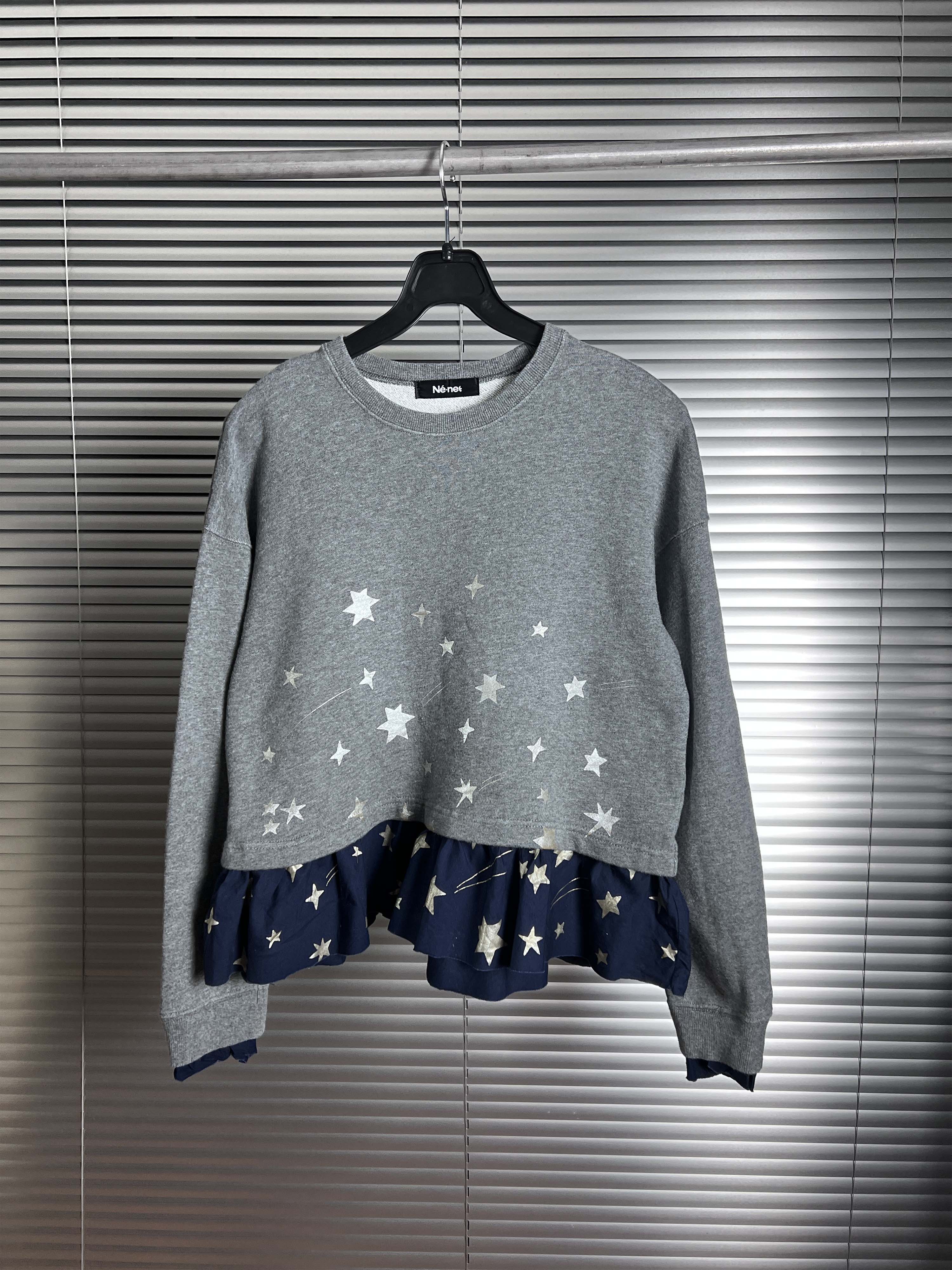 Ne-net star layerd sweatshirts