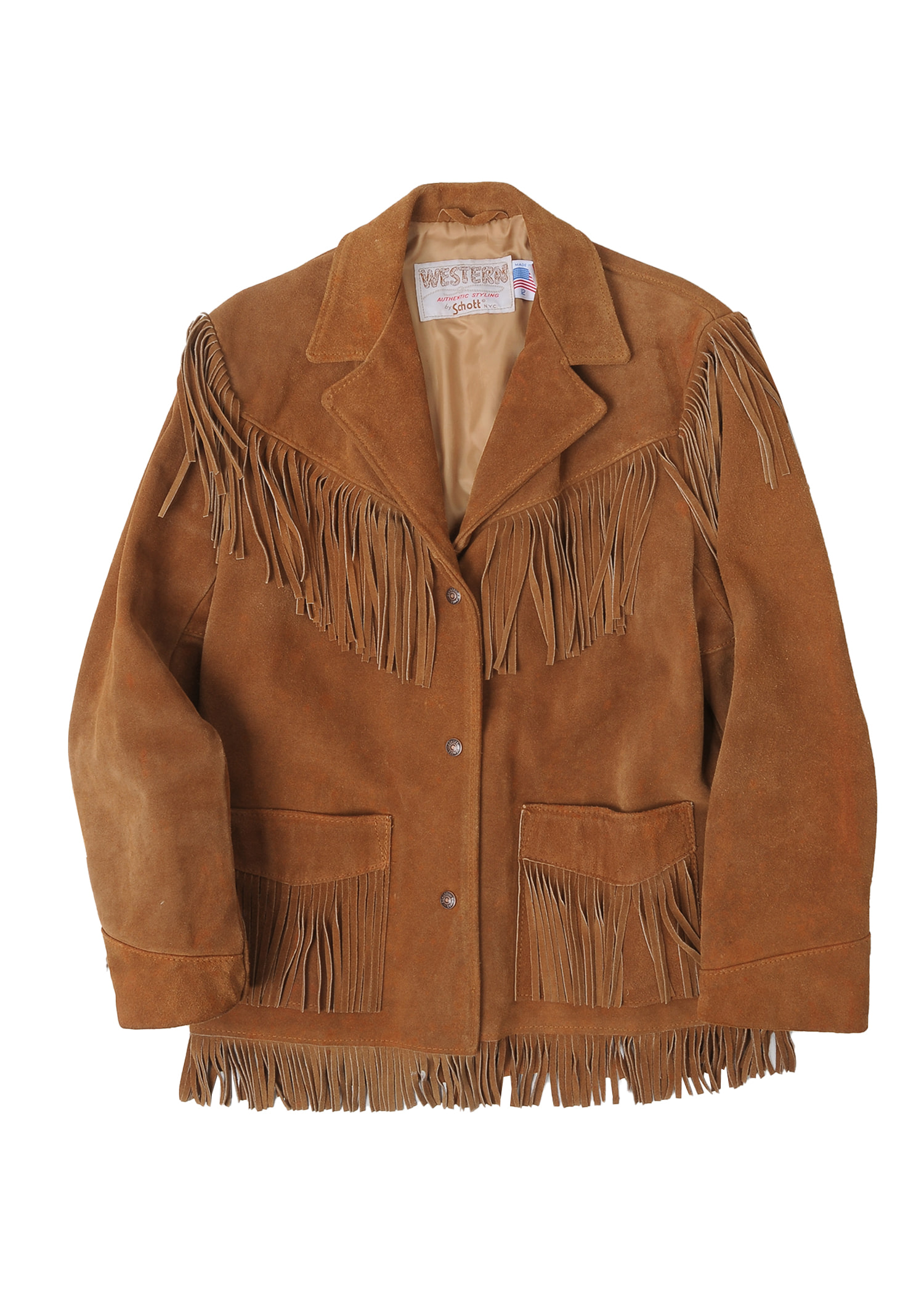Schott western fringe jacket