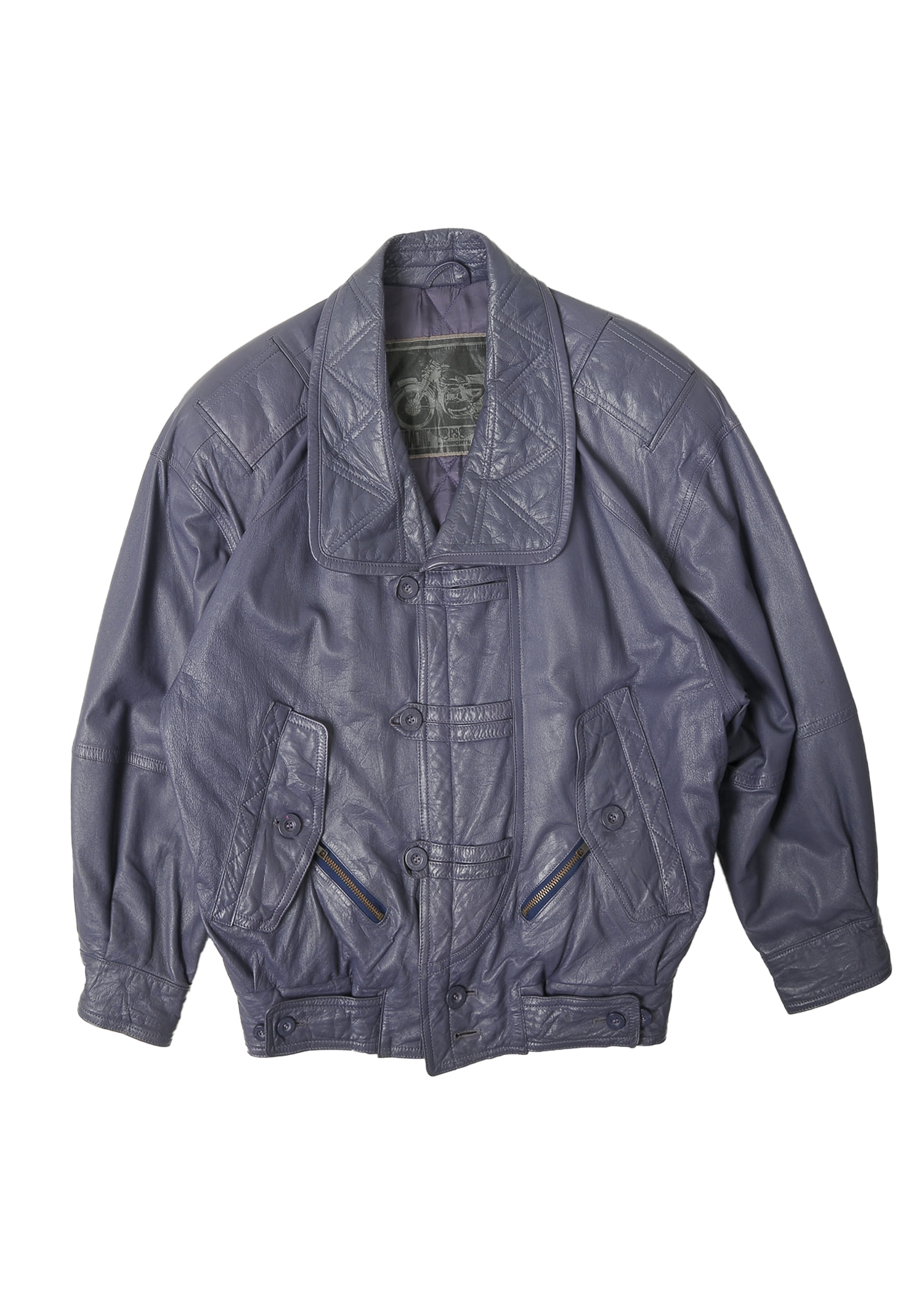 select vintage : purple leather jacket