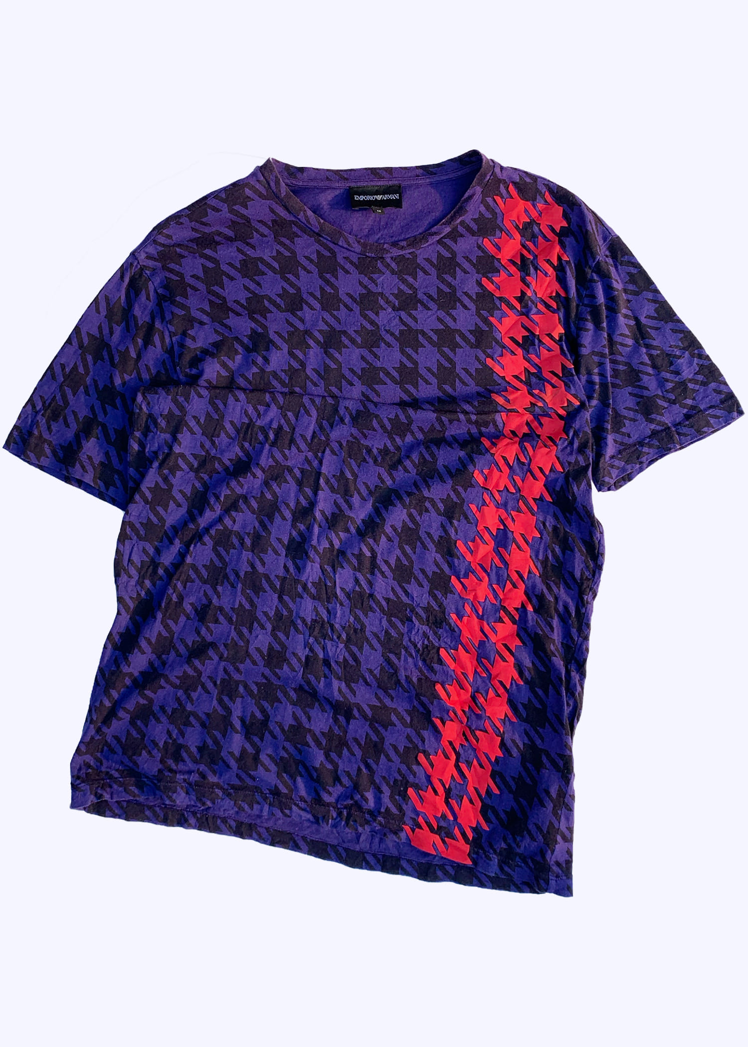 Emperio Armani purple houndtooth tshirts
