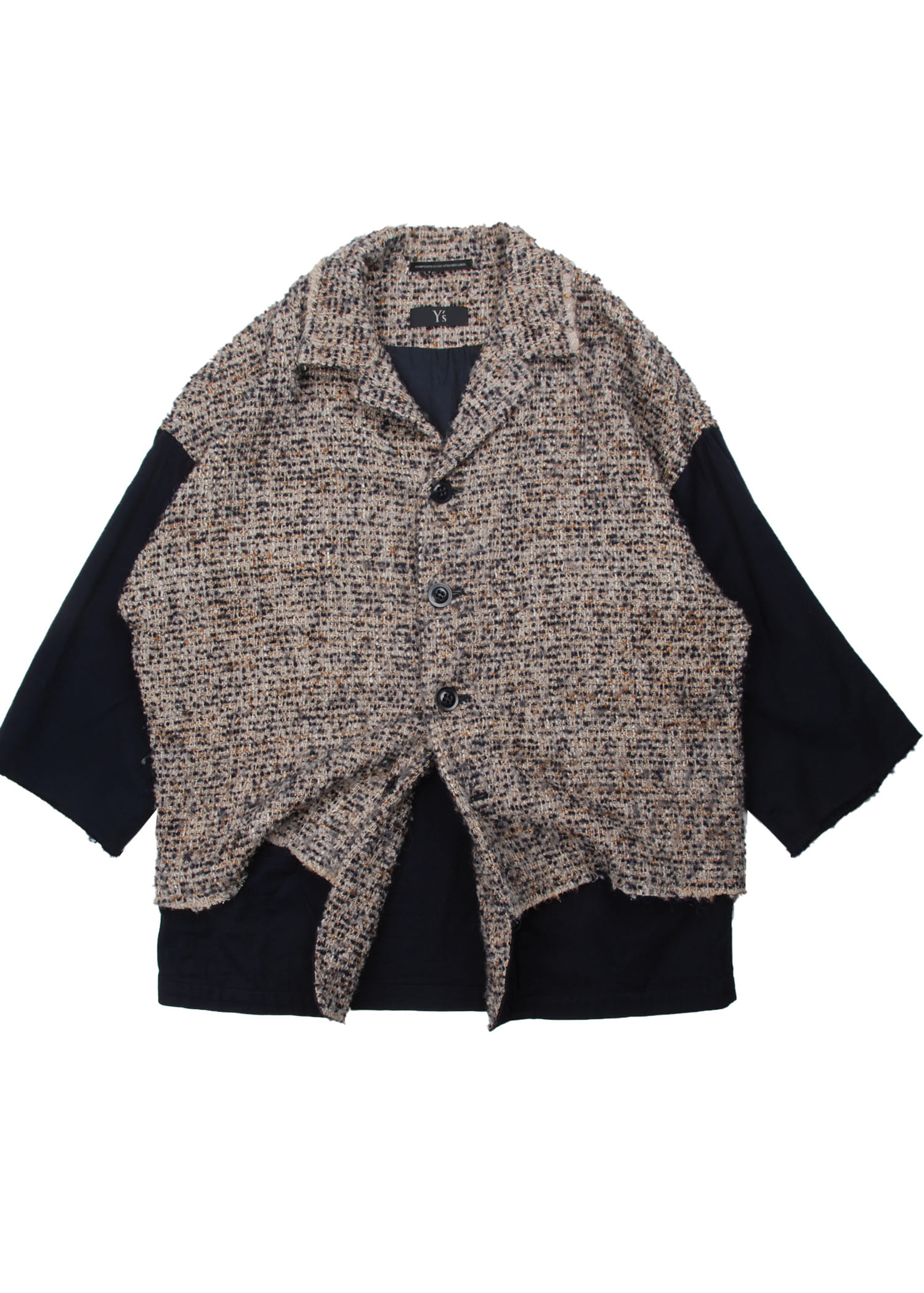 Y&#039;s by yohji yamamoto tweed layerd shirts
