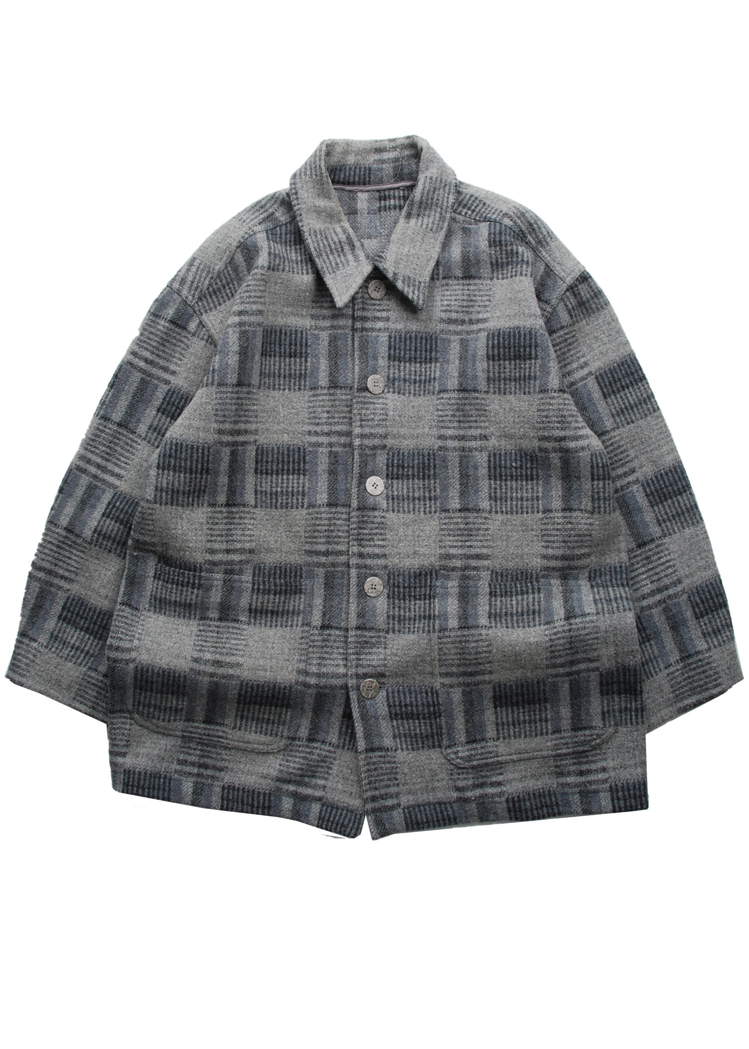 select vintage : check wool jacket