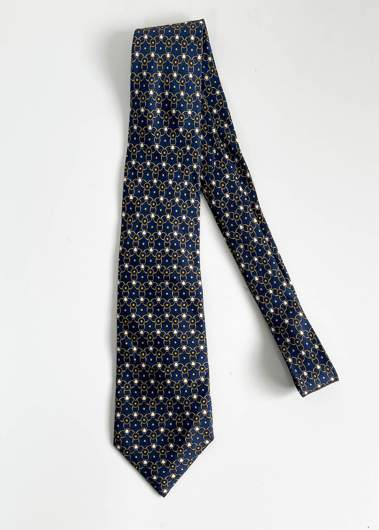 HERMES pattern silk tie