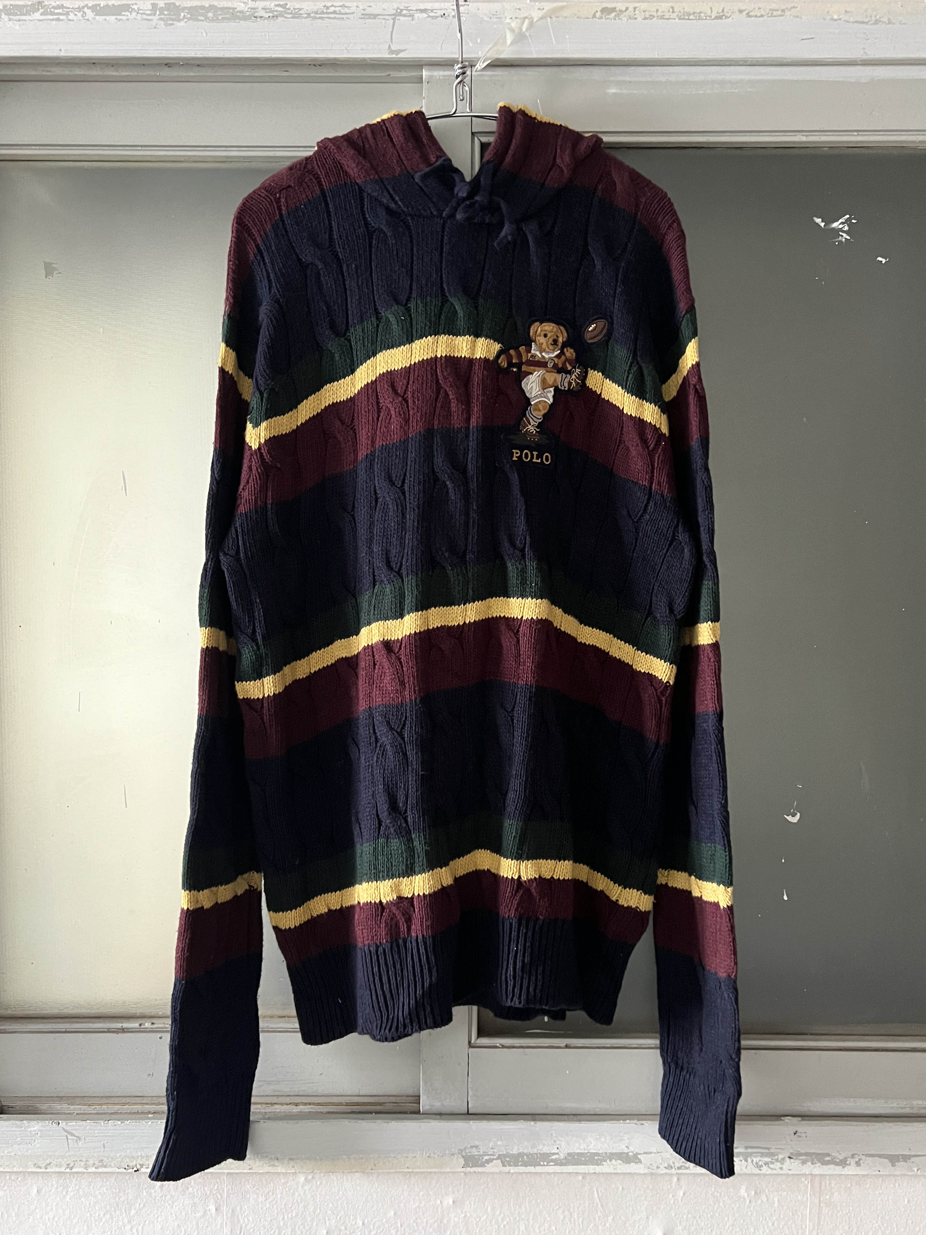 Polo by Ralph Lauren bear knit hoodie
