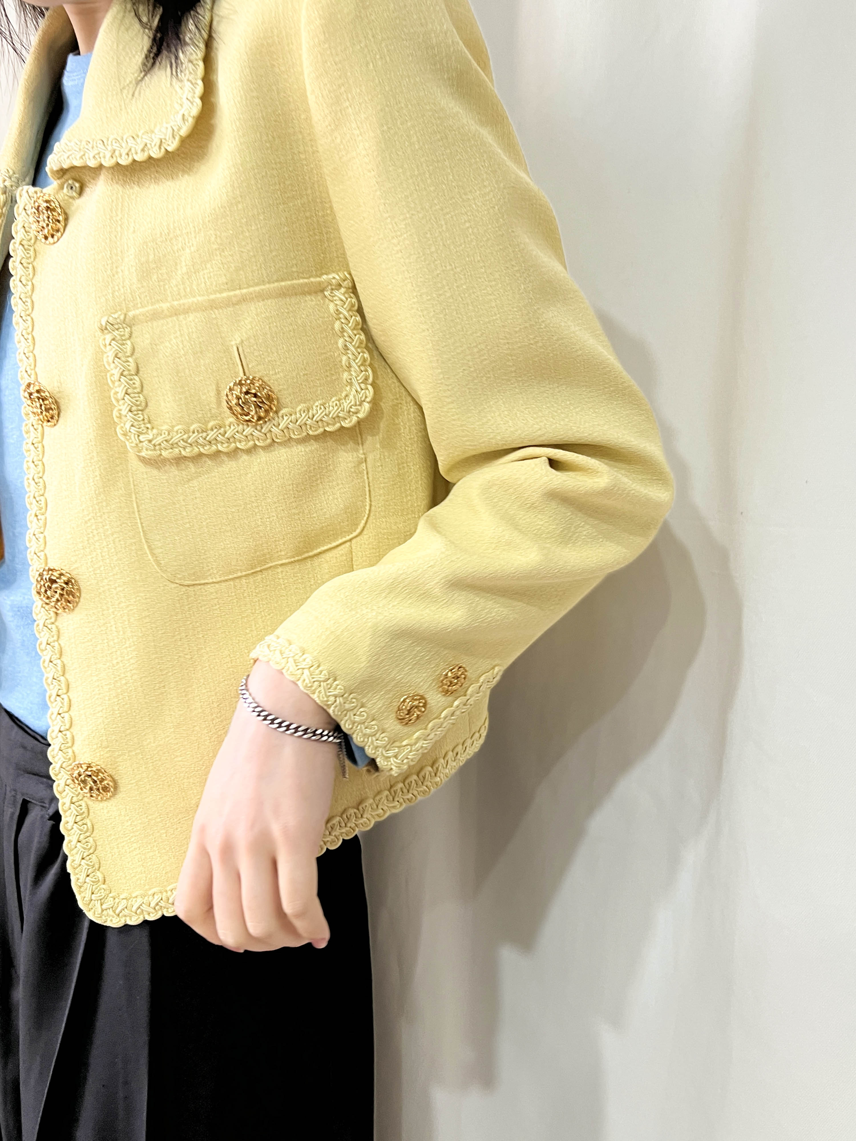 vintage yellow tweed jacket