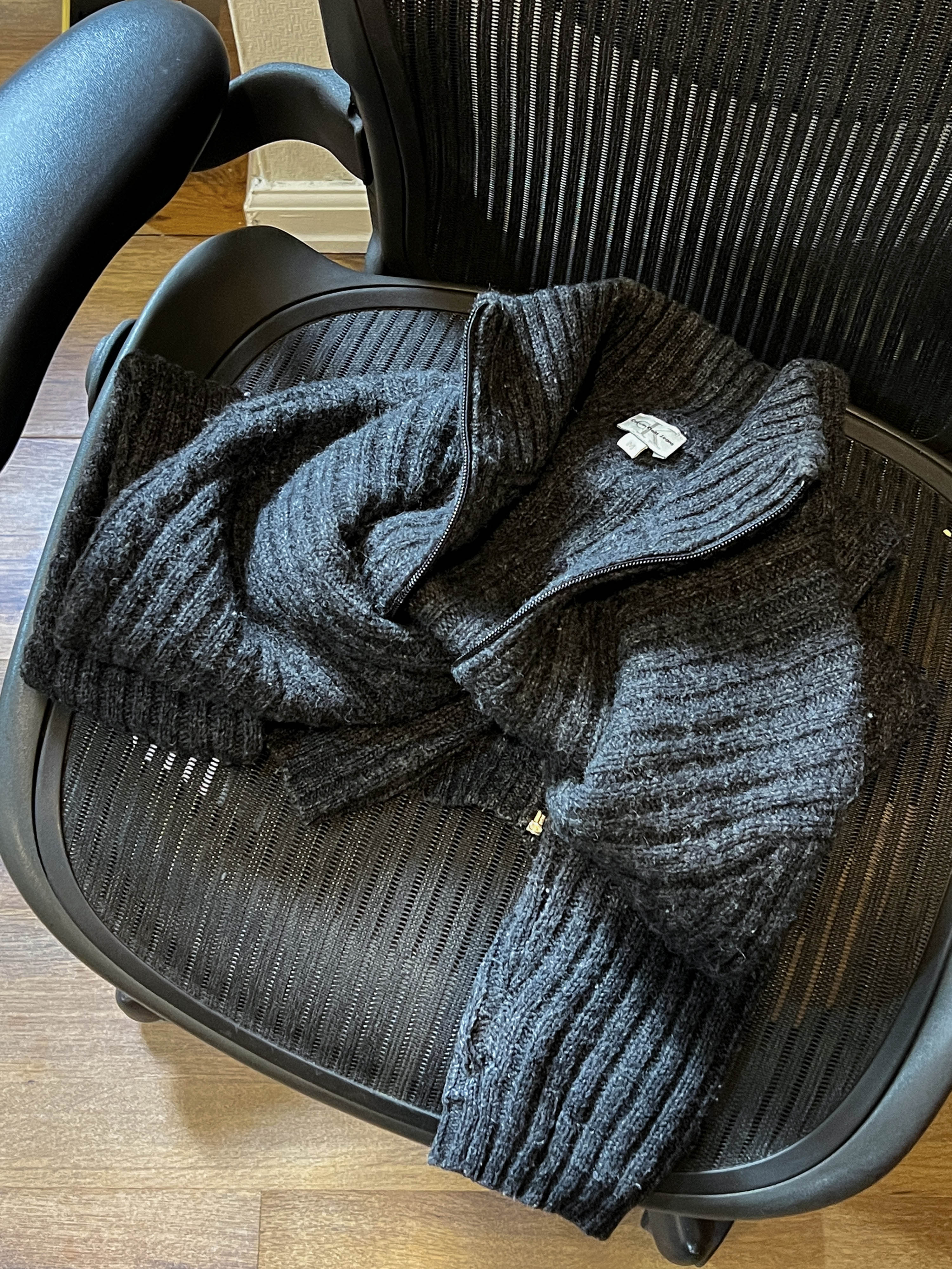 Calvin klein knit zip-up jacket