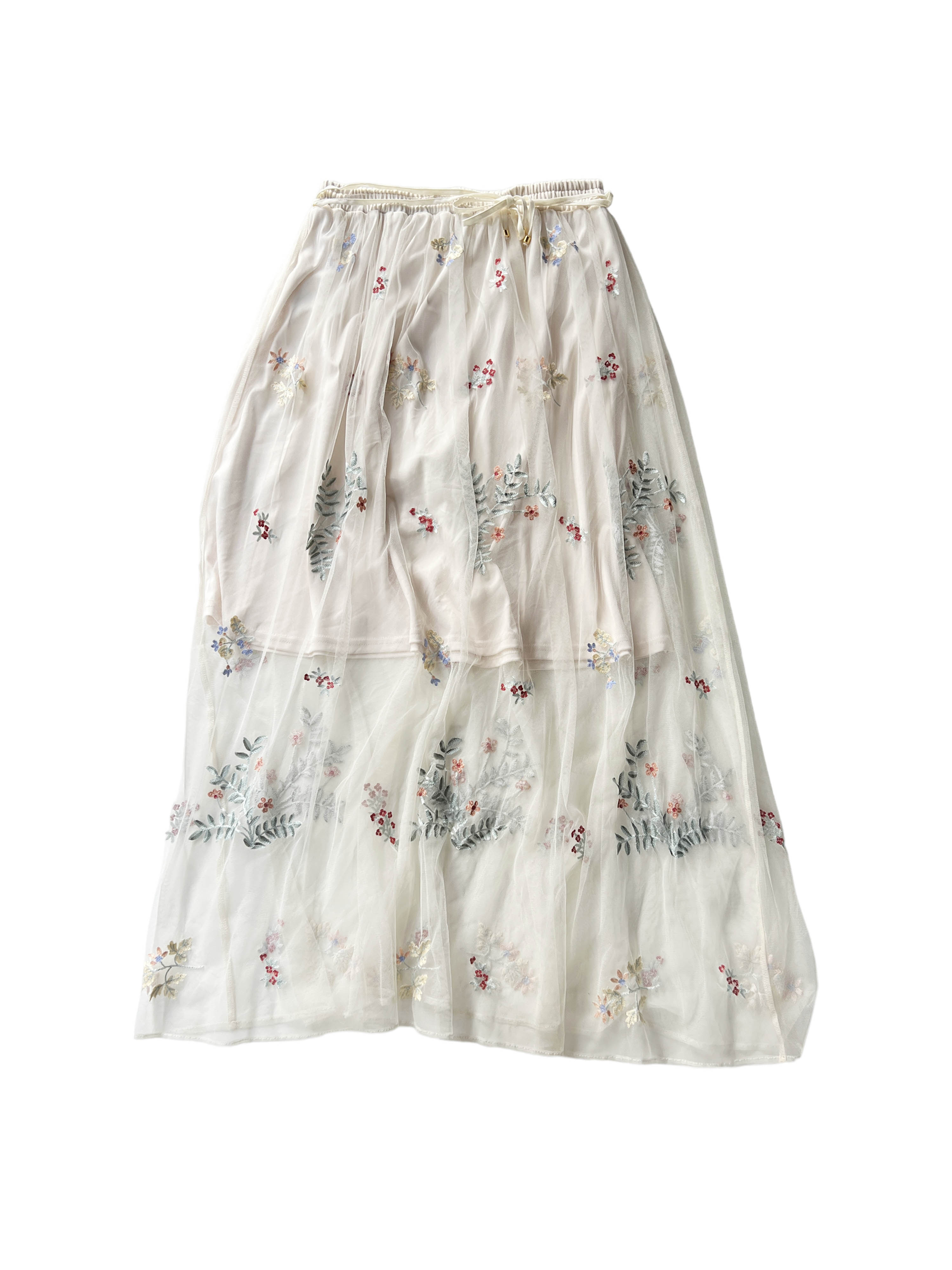 vintage floral seethrough skirts