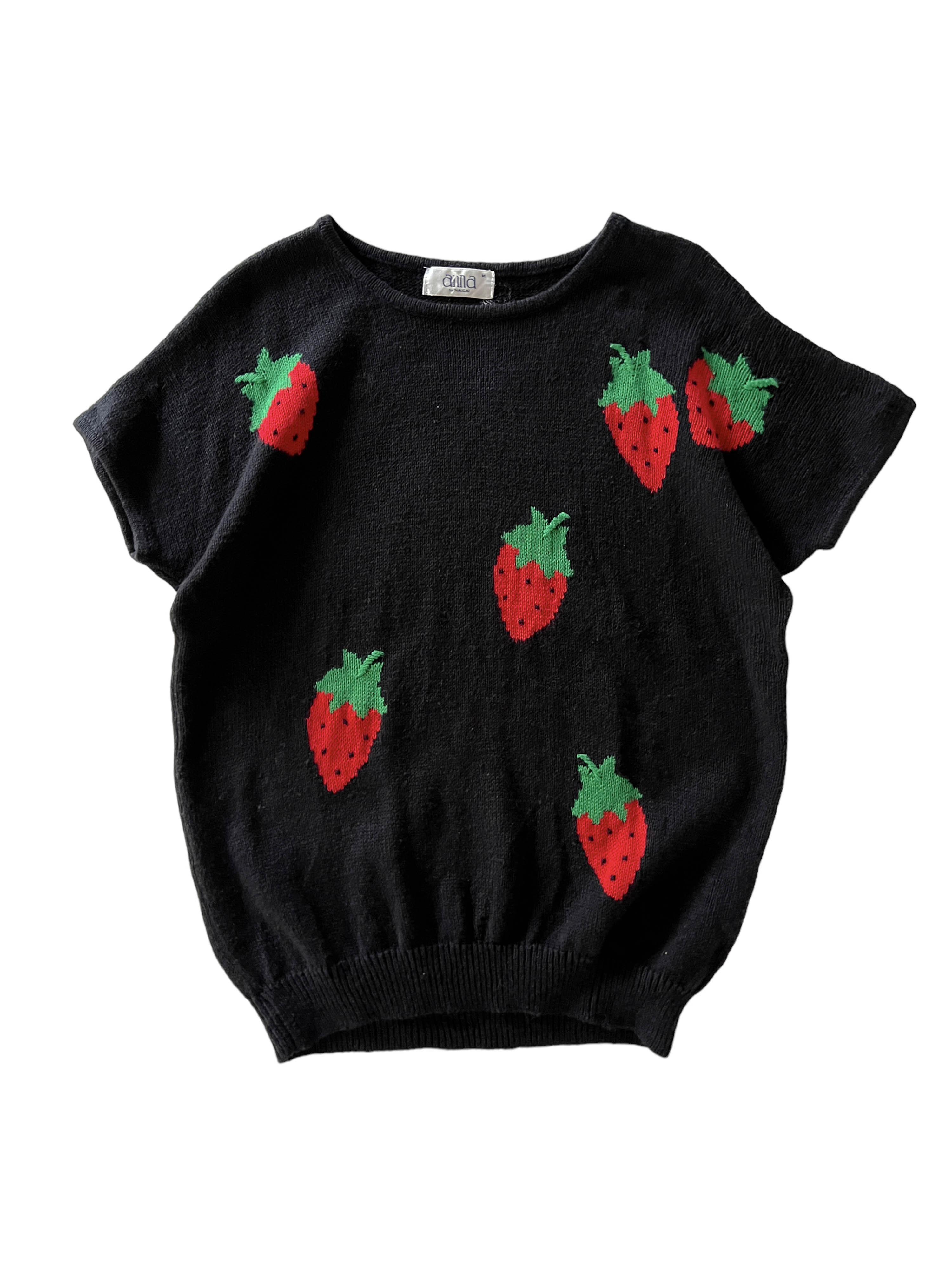 vintage strawberry knit top