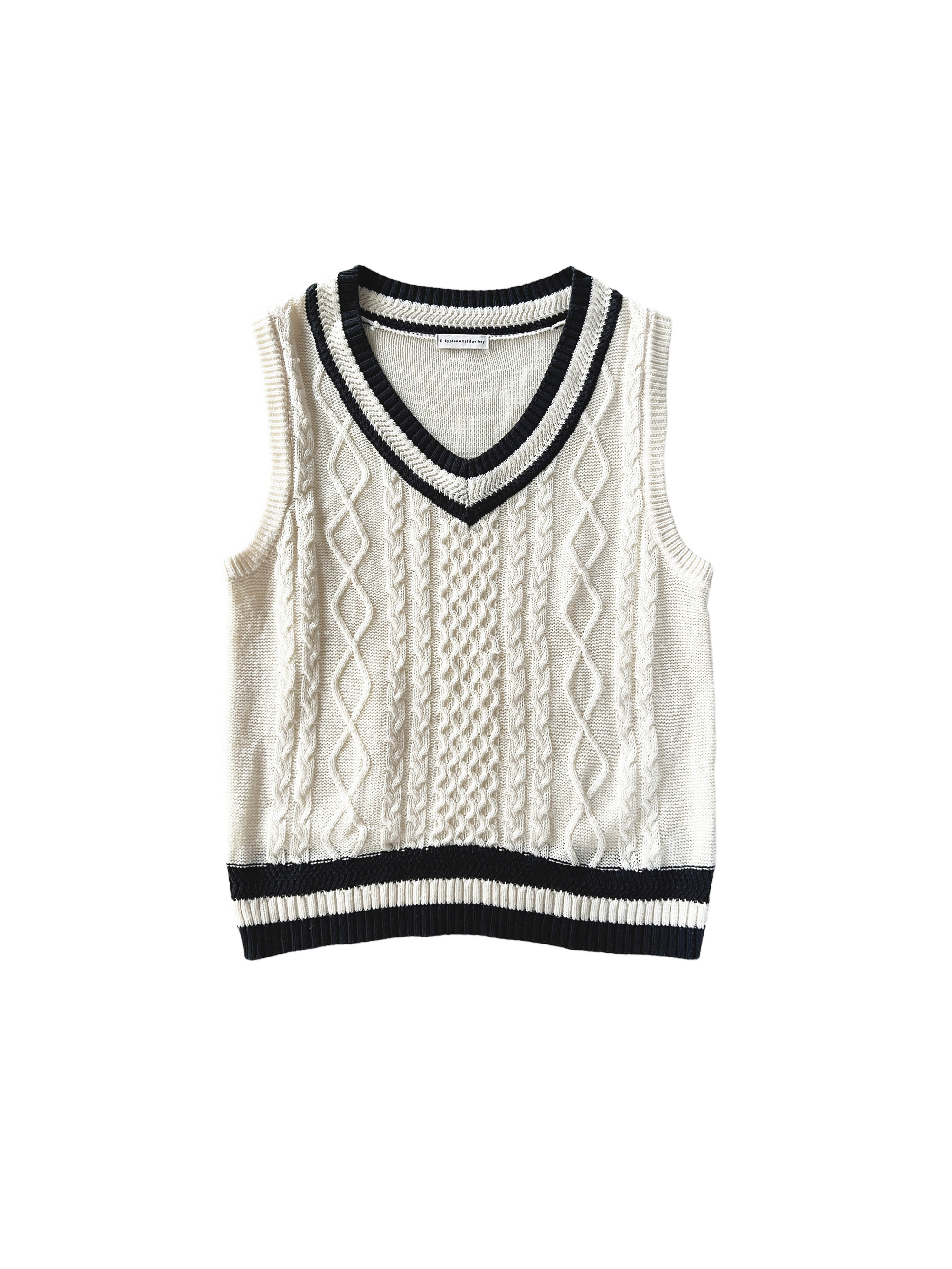 hyphen world gallery knit vest