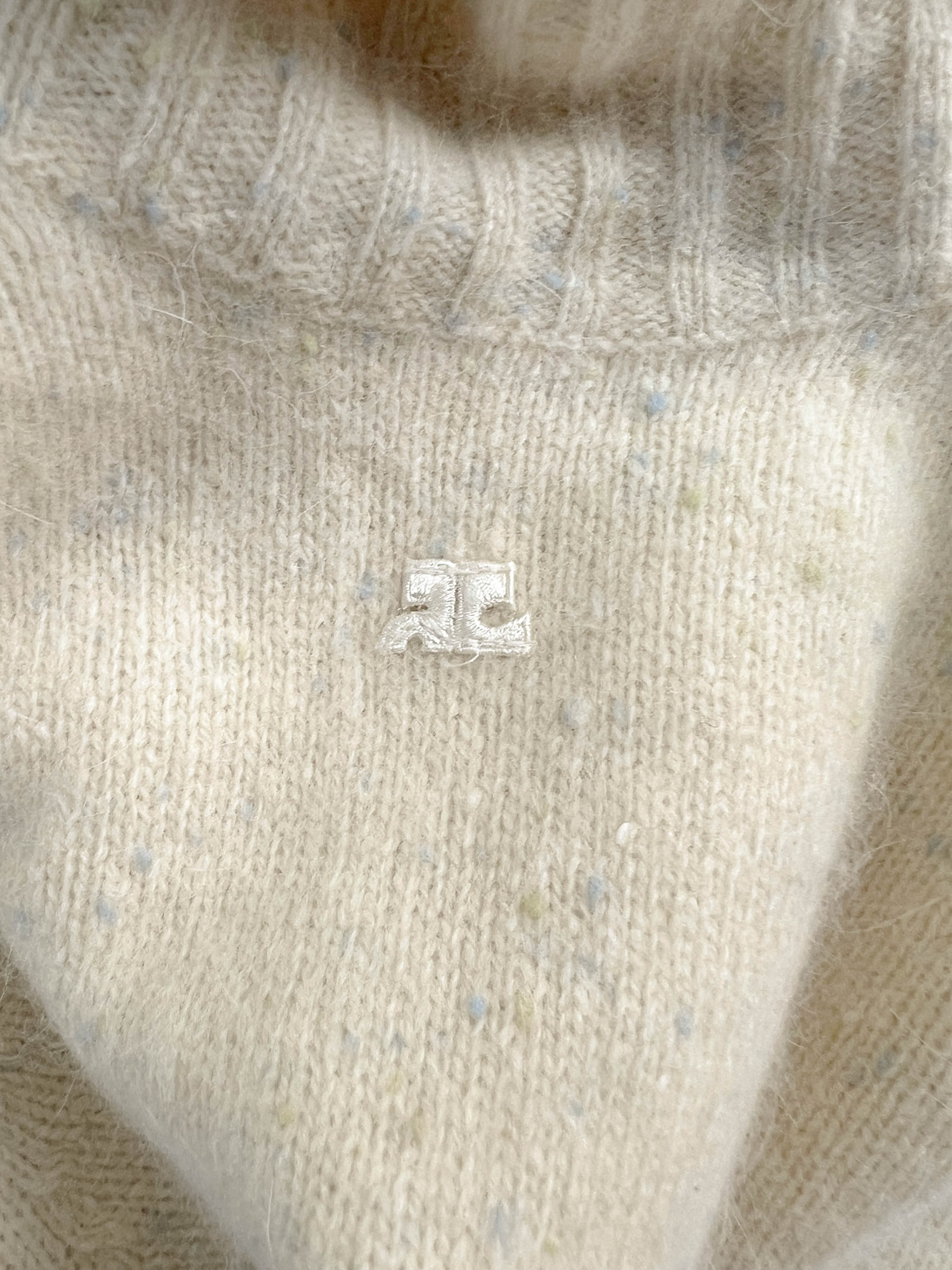 Courreges logo knit top
