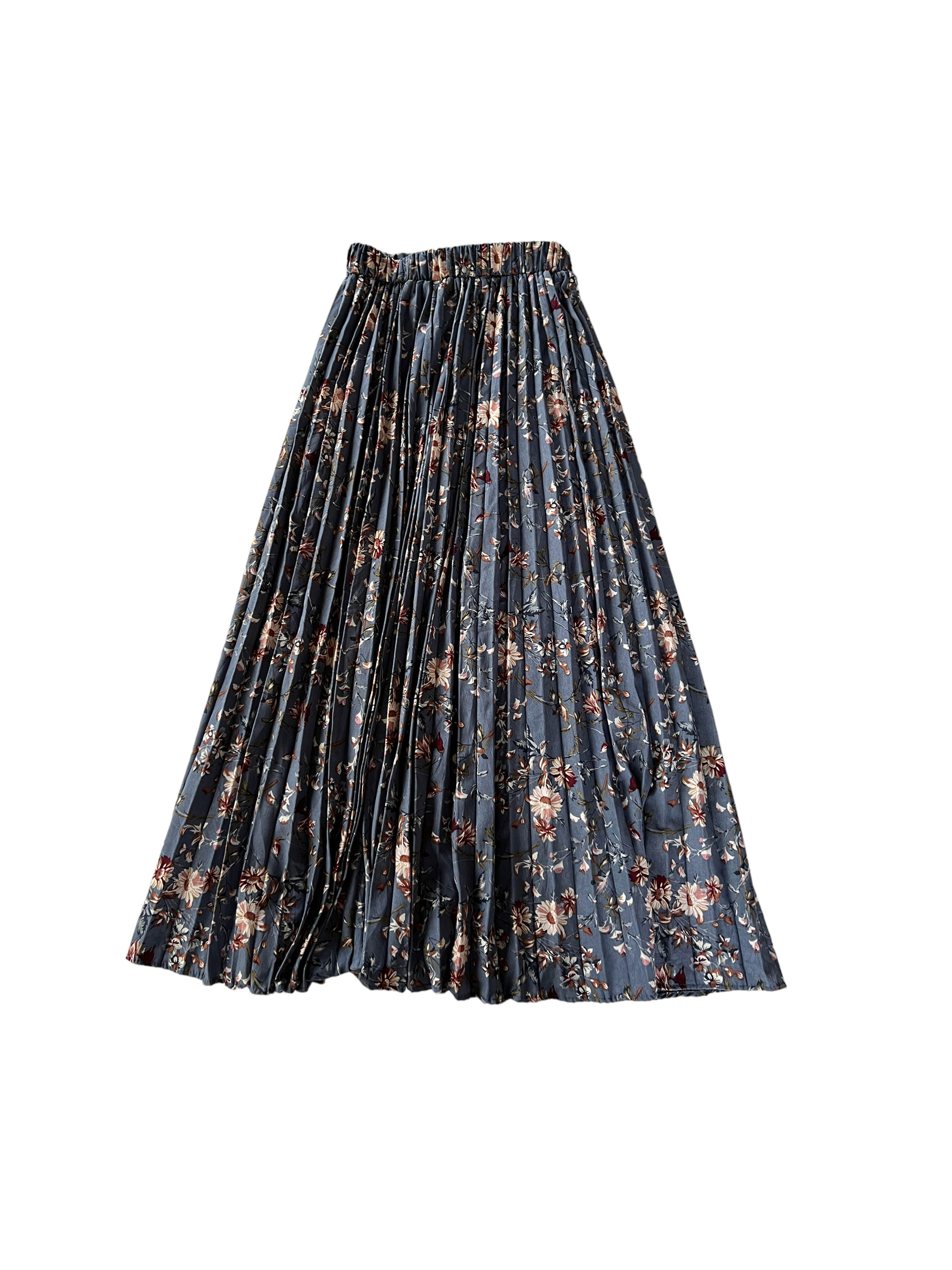 vintage floral pleats skirts