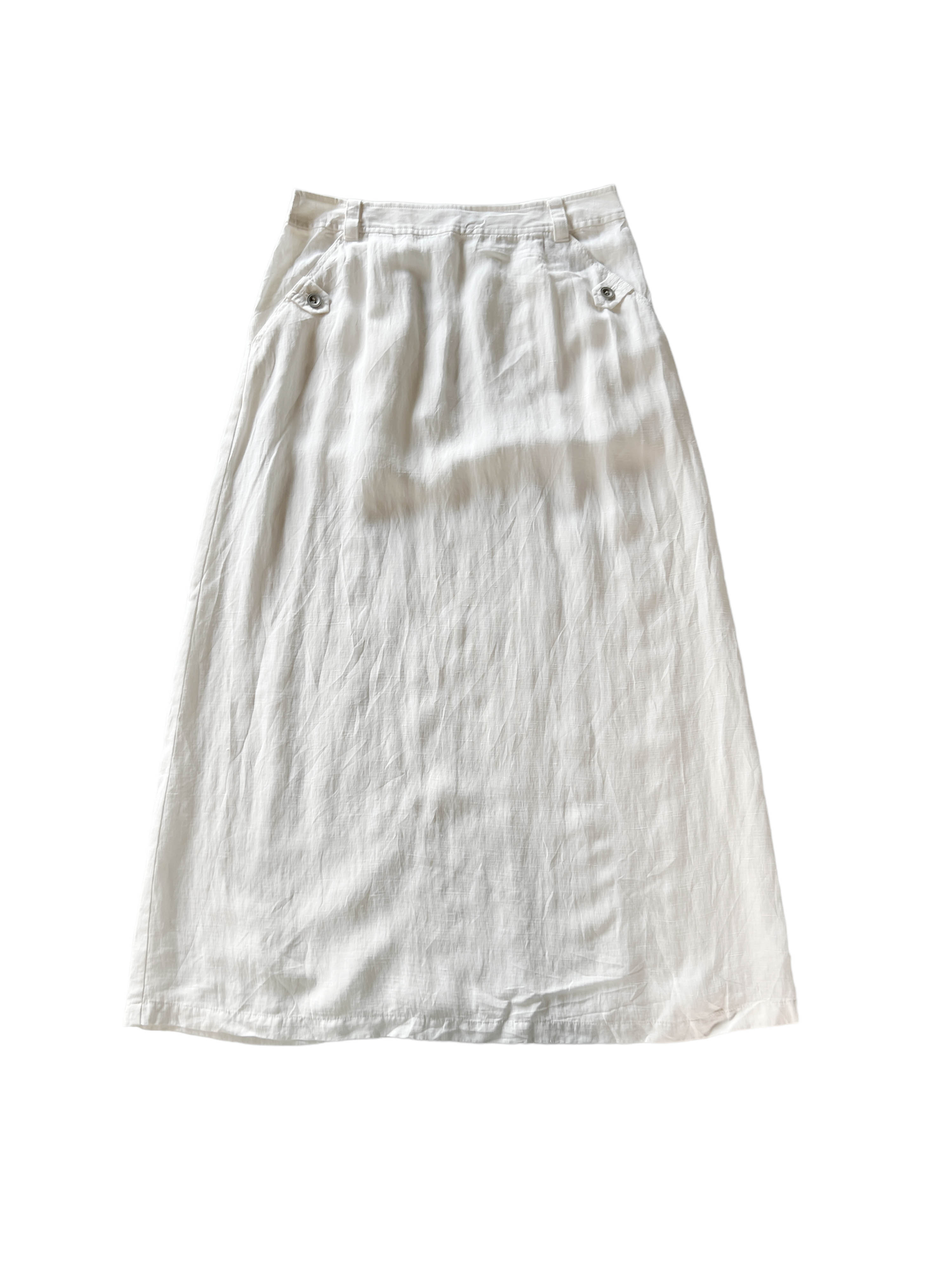 Monegal white linen skirts