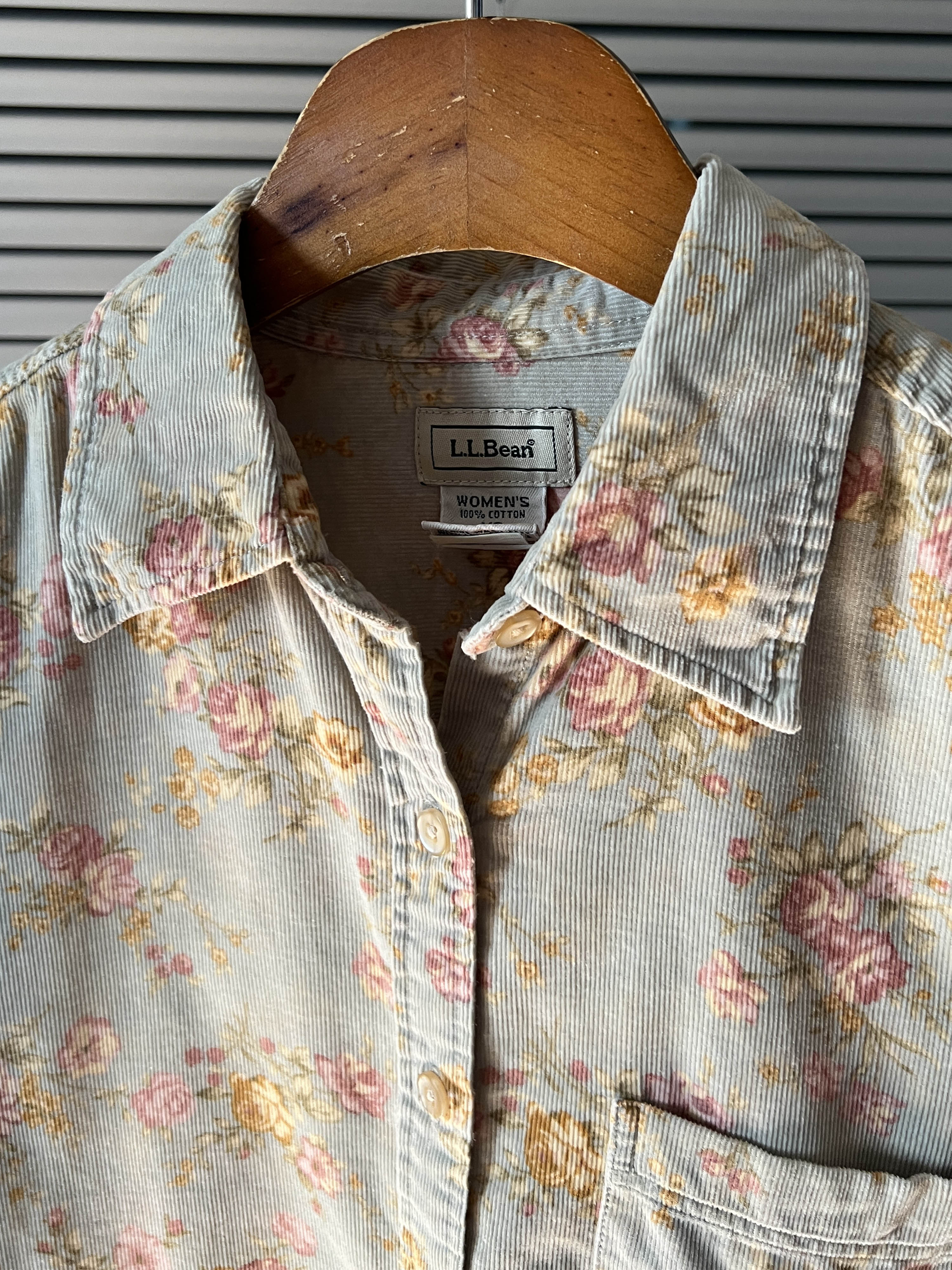 LL.Bean floral corduroy shirts