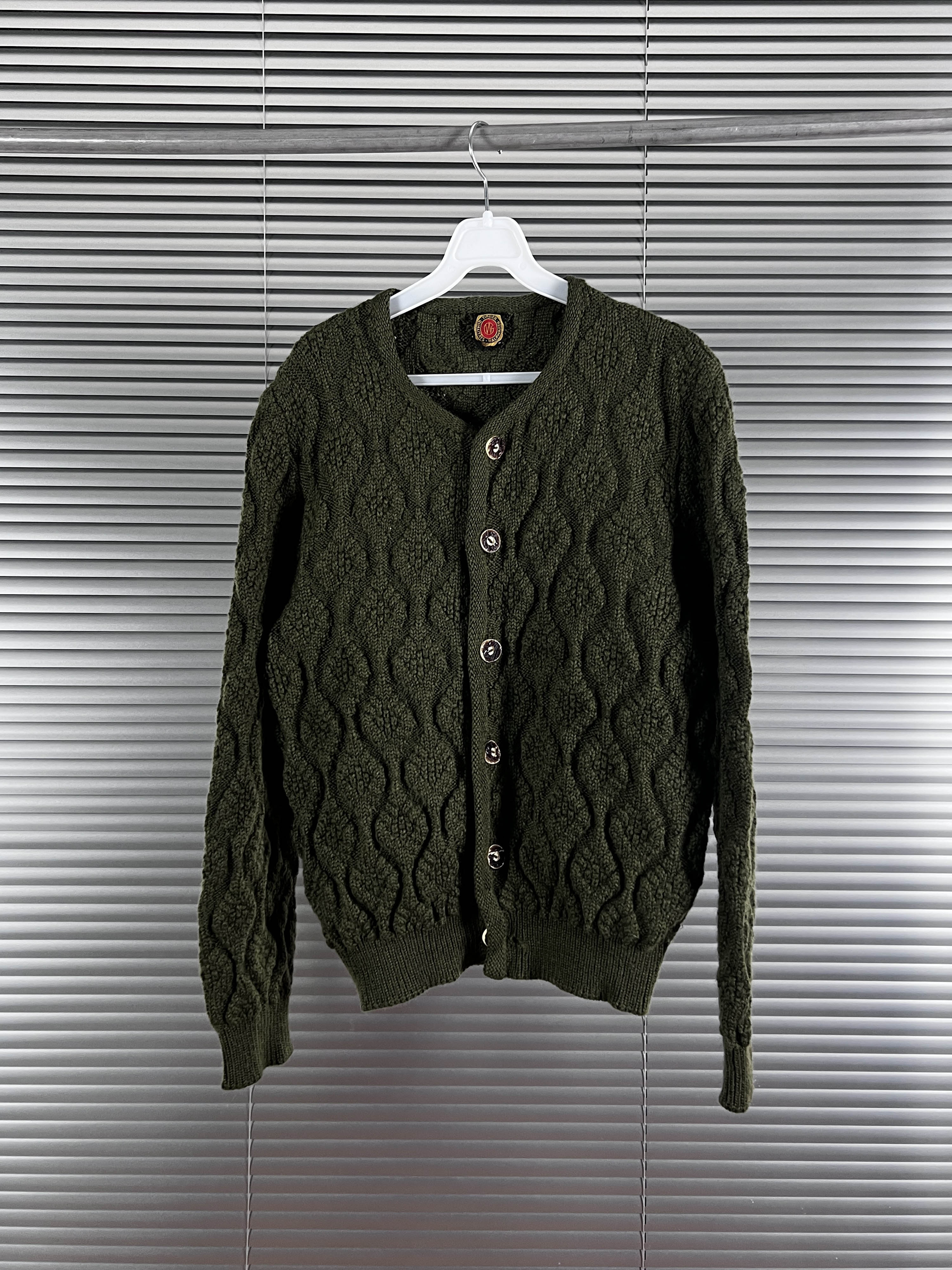 heavywool cable cardigan
