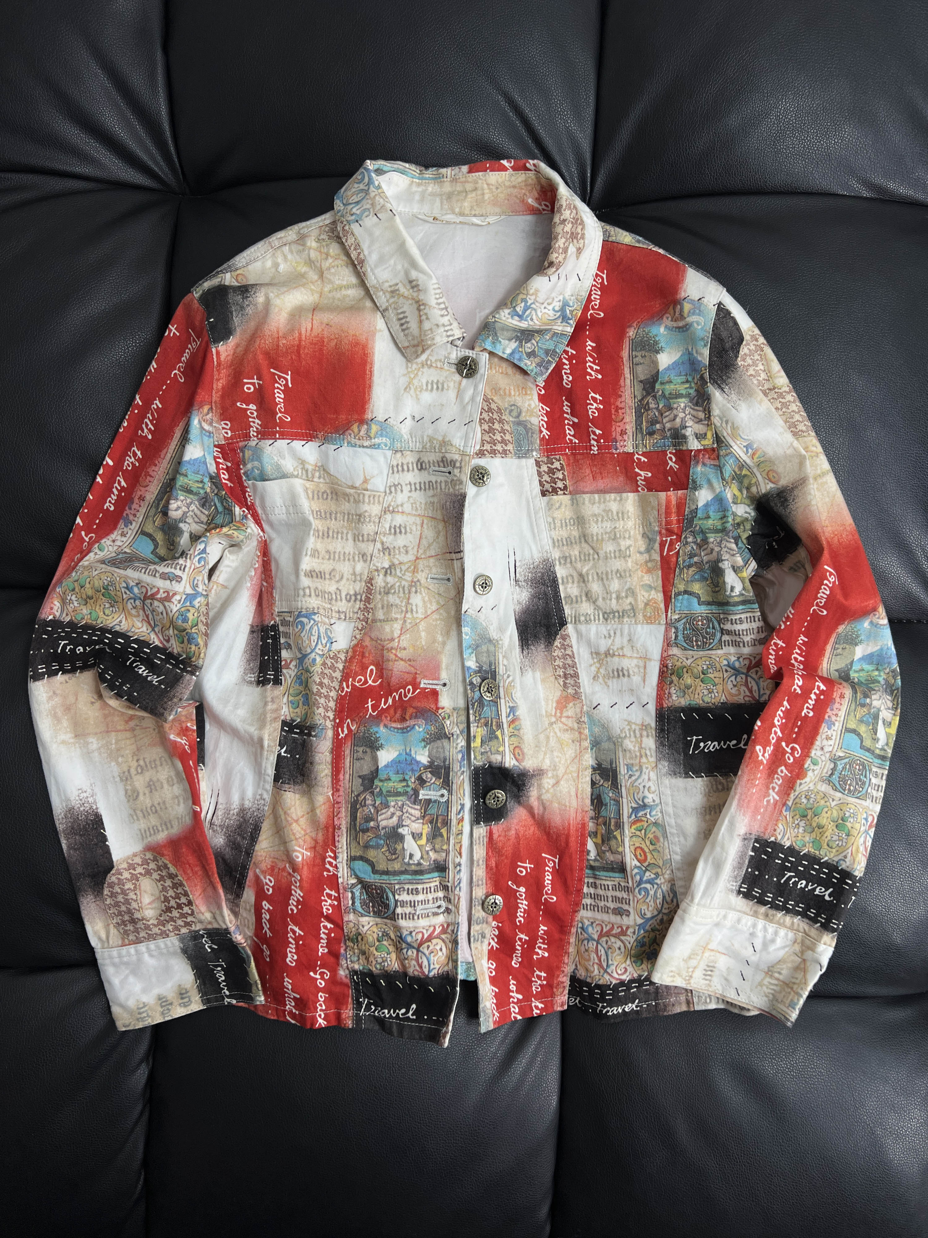 vintage pattern shirts jacket