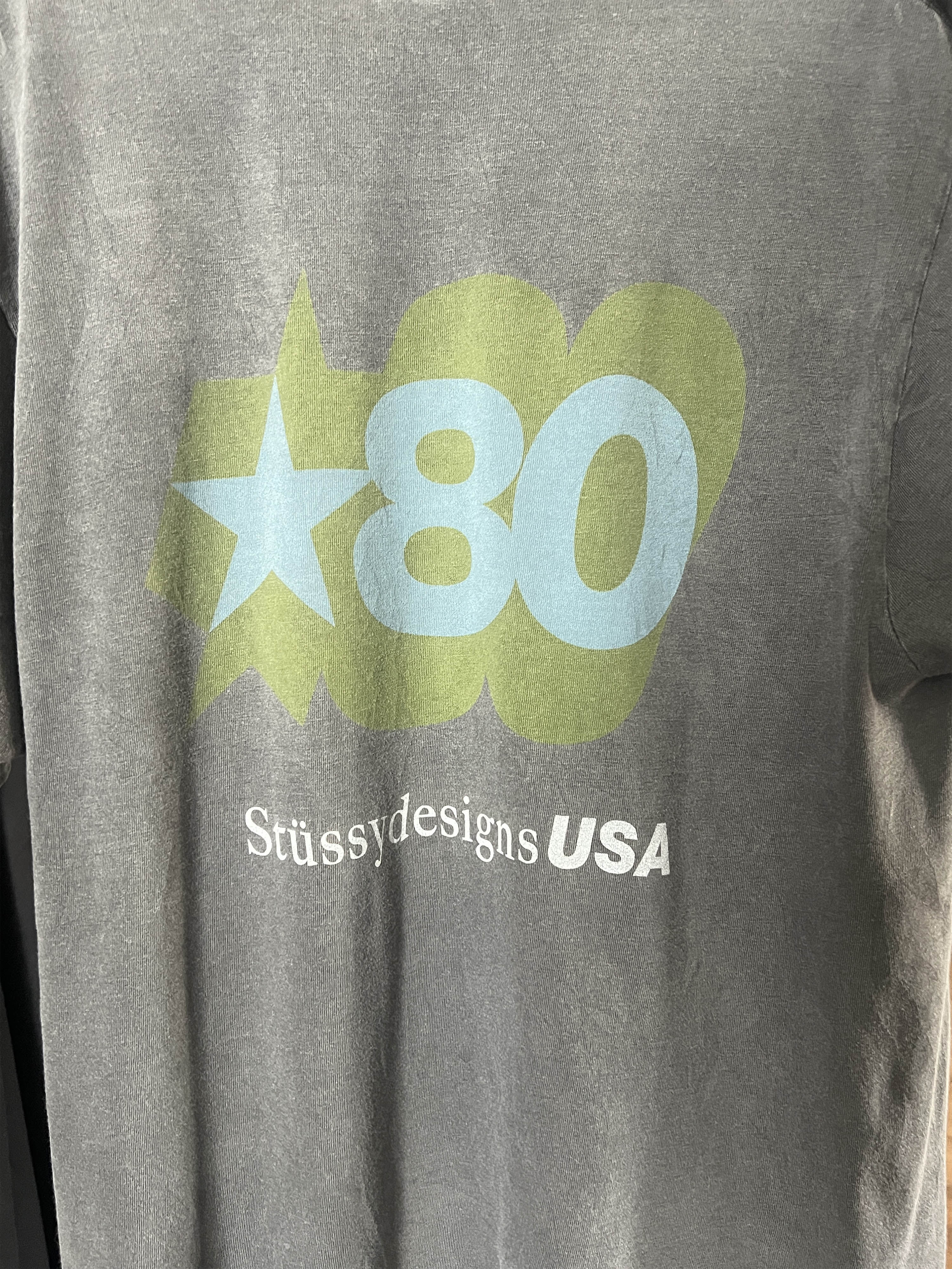 STUSSY 80 STAR washed t-shirts