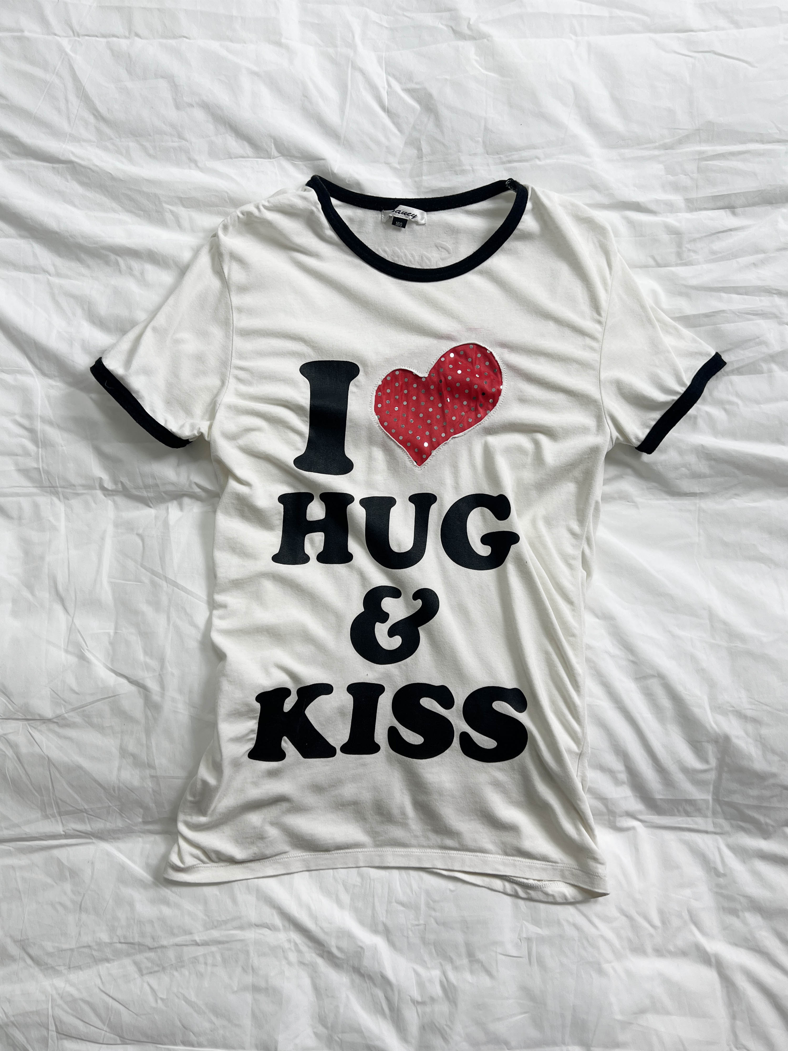 I ♥ HUG &amp; KISS ringer t-shirts