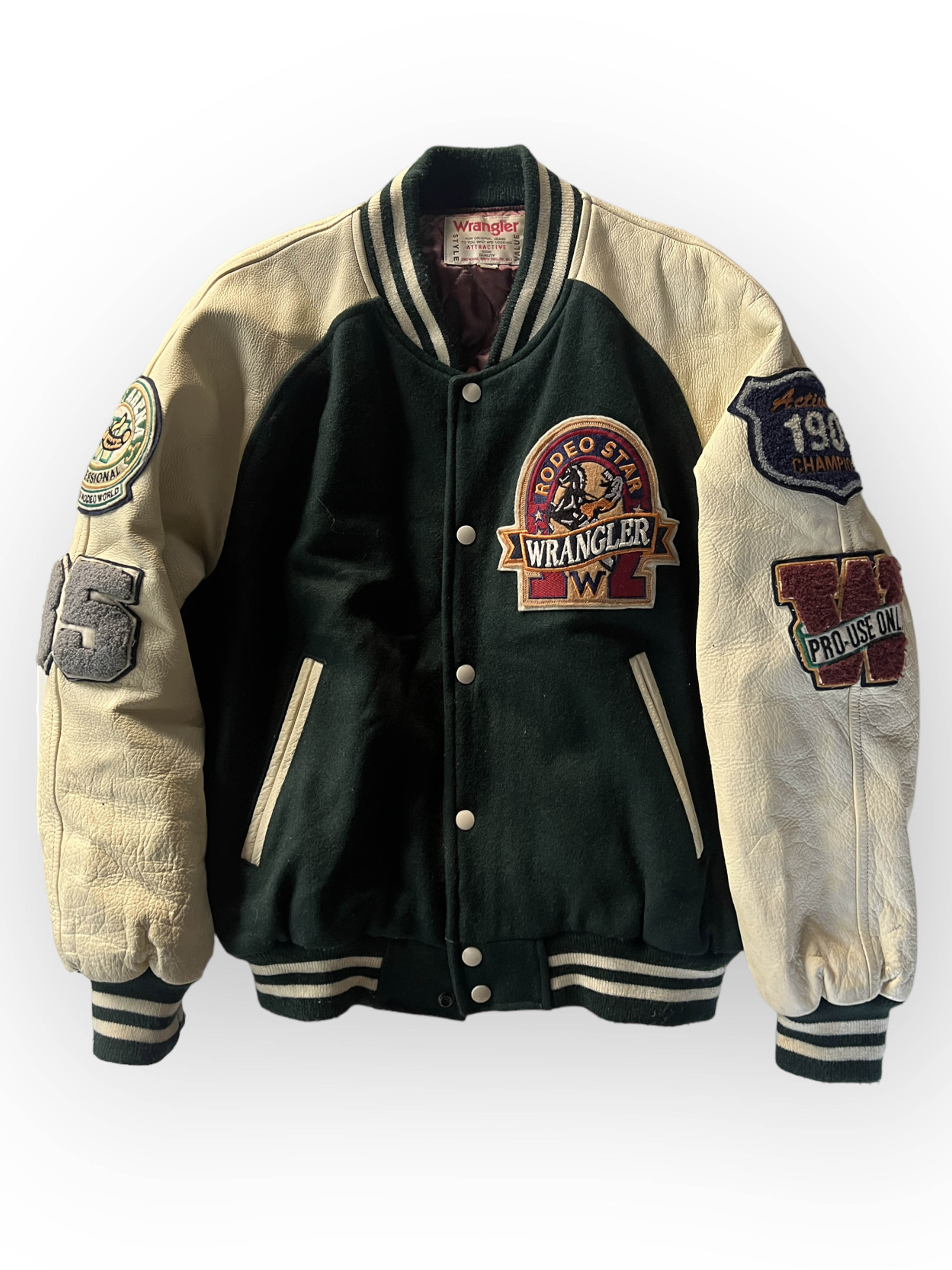 90s Wrangler rodeo cowboy varsirty jacket